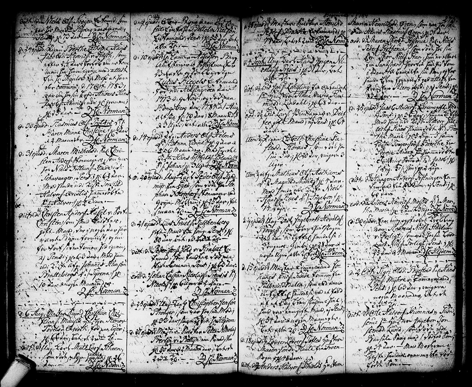 Kongsberg kirkebøker, SAKO/A-22/F/Fa/L0006: Ministerialbok nr. I 6, 1783-1797, s. 275