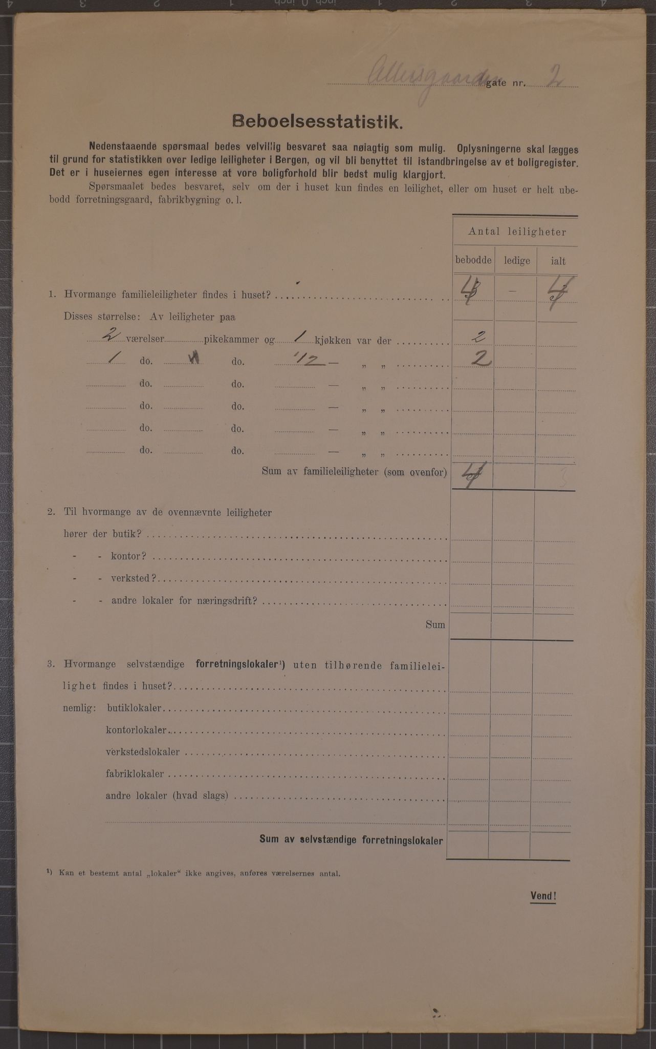 SAB, Kommunal folketelling 1912 for Bergen kjøpstad, 1912, s. 1441