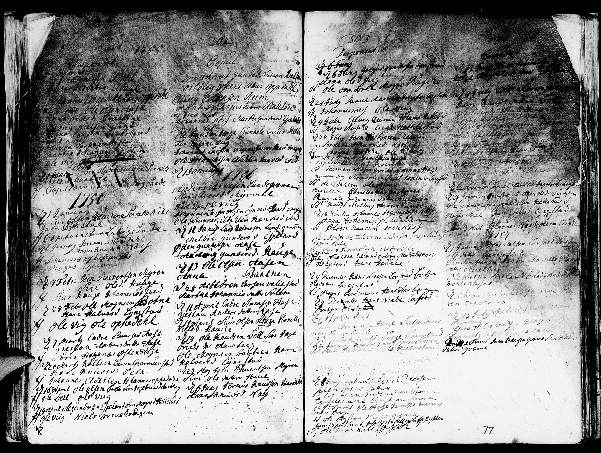 Gaular sokneprestembete, SAB/A-80001/H/Haa: Ministerialbok nr. A 1, 1755-1785, s. 77