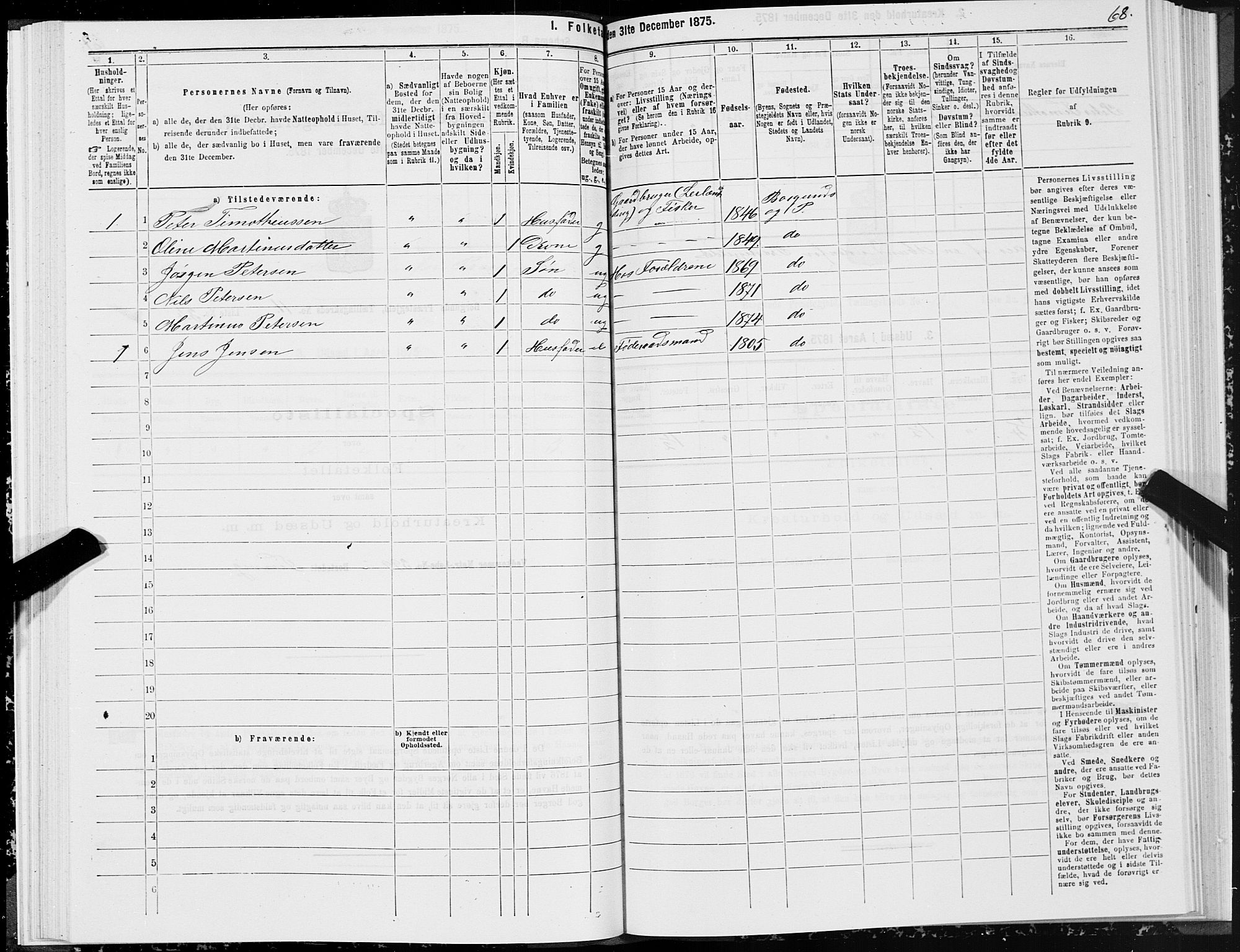 SAT, Folketelling 1875 for 1531P Borgund prestegjeld, 1875, s. 6068