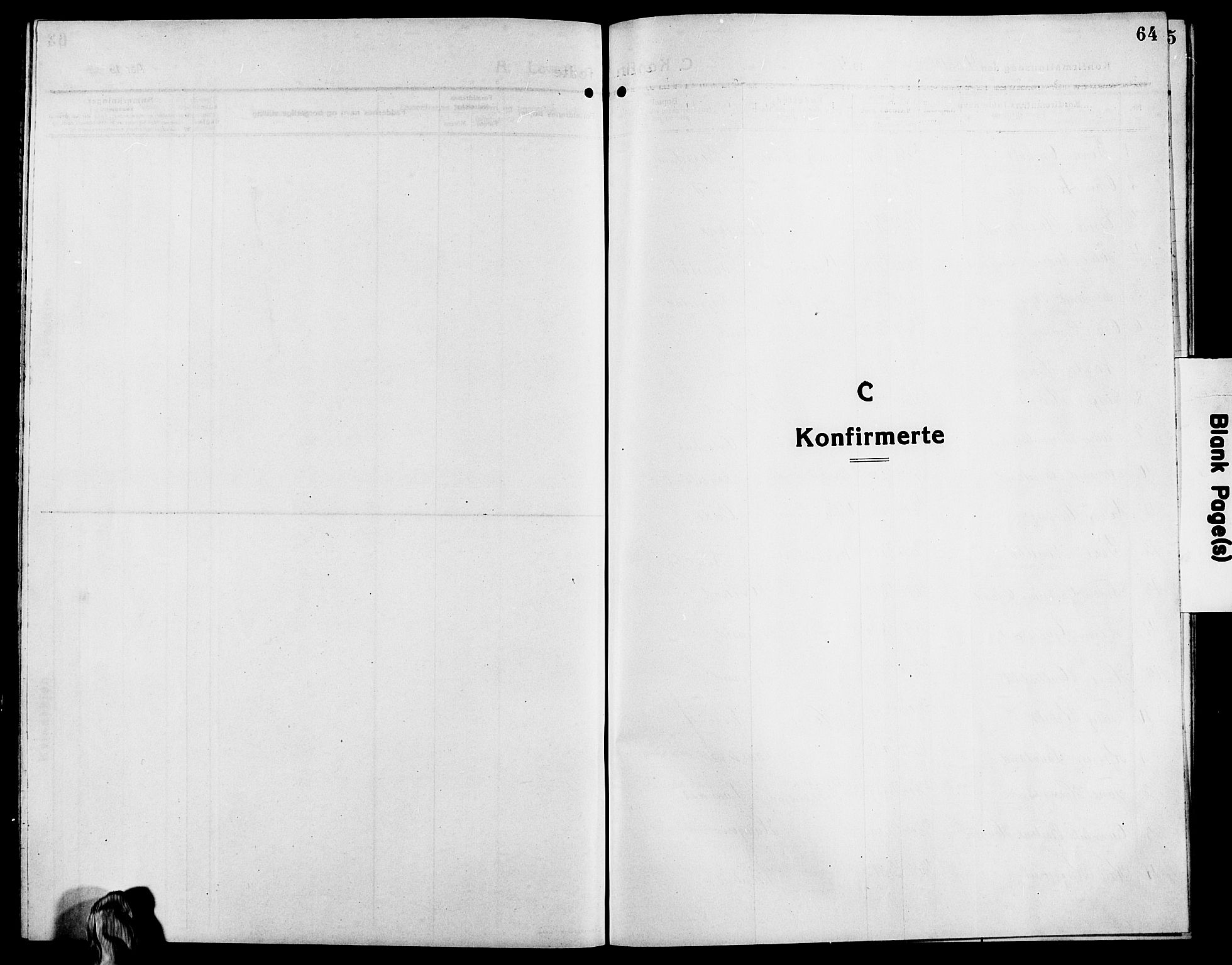 Evje sokneprestkontor, SAK/1111-0008/F/Fb/Fba/L0005: Klokkerbok nr. B 5, 1914-1926, s. 64