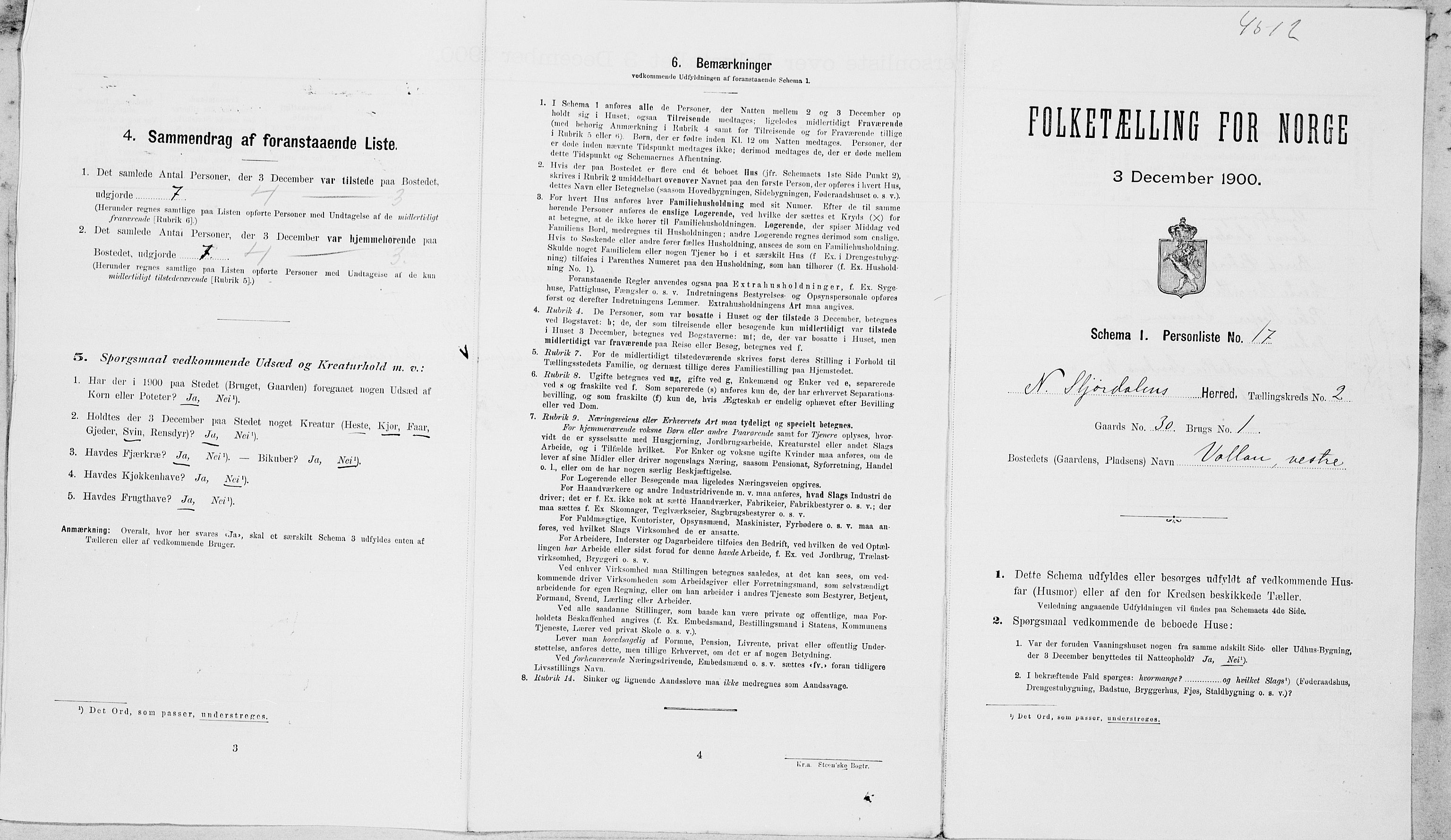 SAT, Folketelling 1900 for 1714 Nedre Stjørdal herred, 1900, s. 299