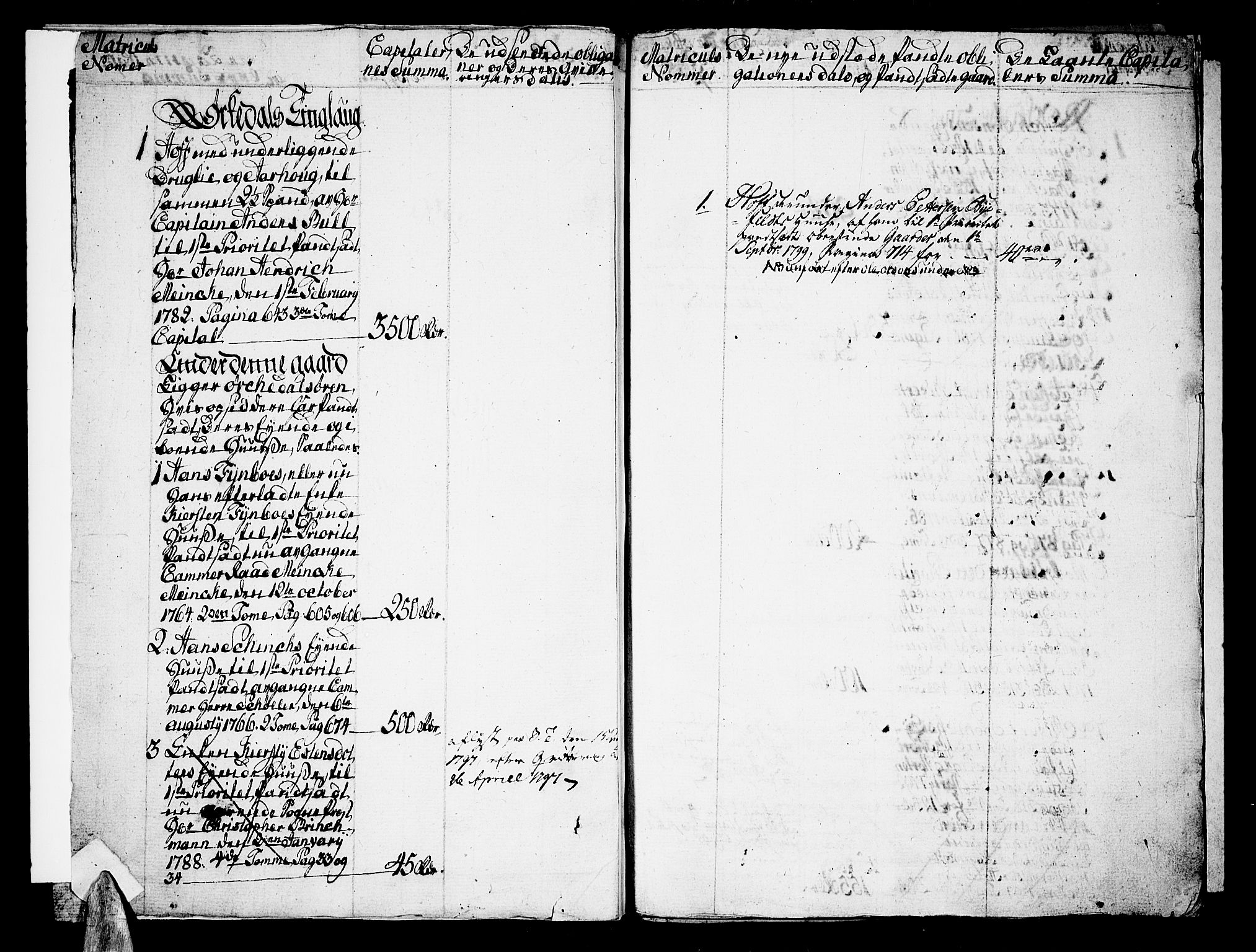 Orkdal sorenskriveri, AV/SAT-A-4169/1/2/2Xa/L0001: Panteregister nr. 1, 1794-1800