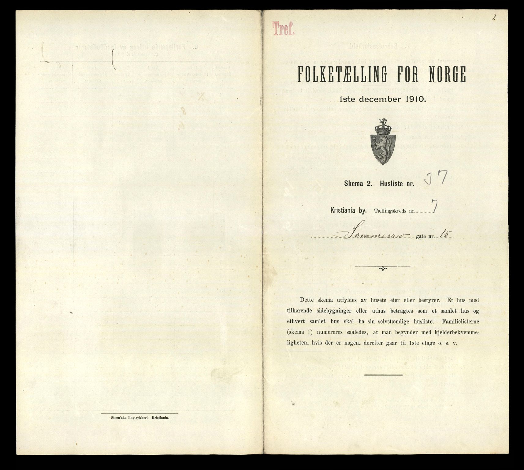 RA, Folketelling 1910 for 0301 Kristiania kjøpstad, 1910, s. 95193