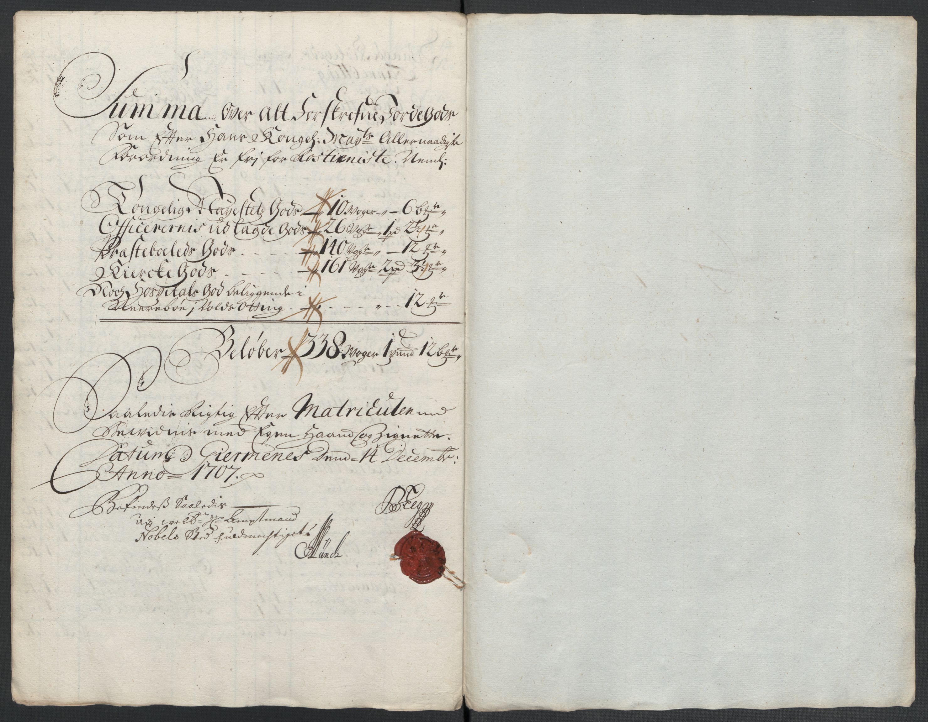 Rentekammeret inntil 1814, Reviderte regnskaper, Fogderegnskap, RA/EA-4092/R55/L3658: Fogderegnskap Romsdal, 1707-1708, s. 145