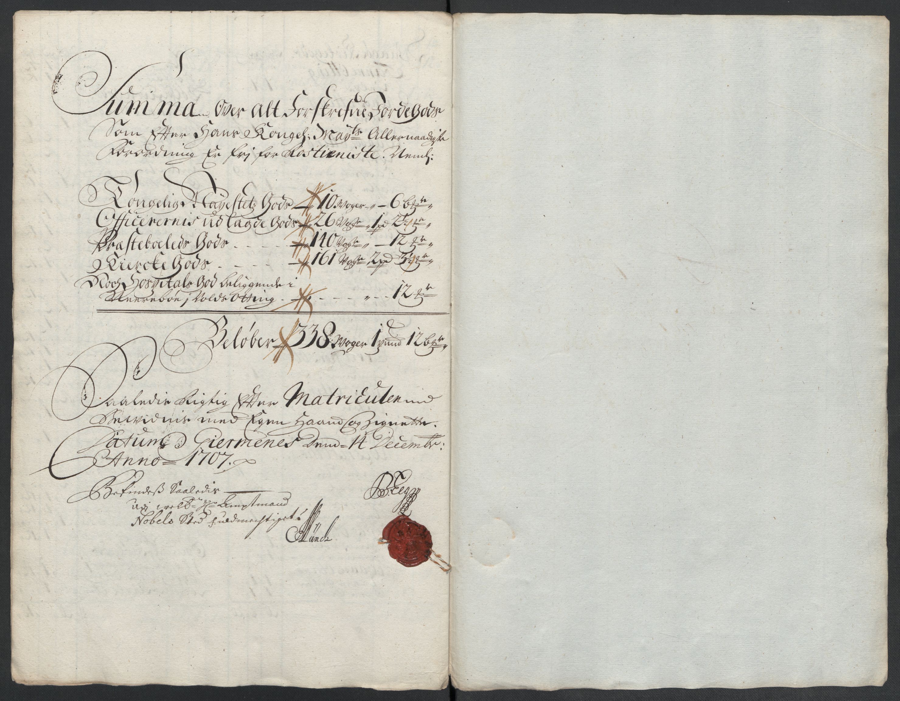 Rentekammeret inntil 1814, Reviderte regnskaper, Fogderegnskap, AV/RA-EA-4092/R55/L3658: Fogderegnskap Romsdal, 1707-1708, s. 145
