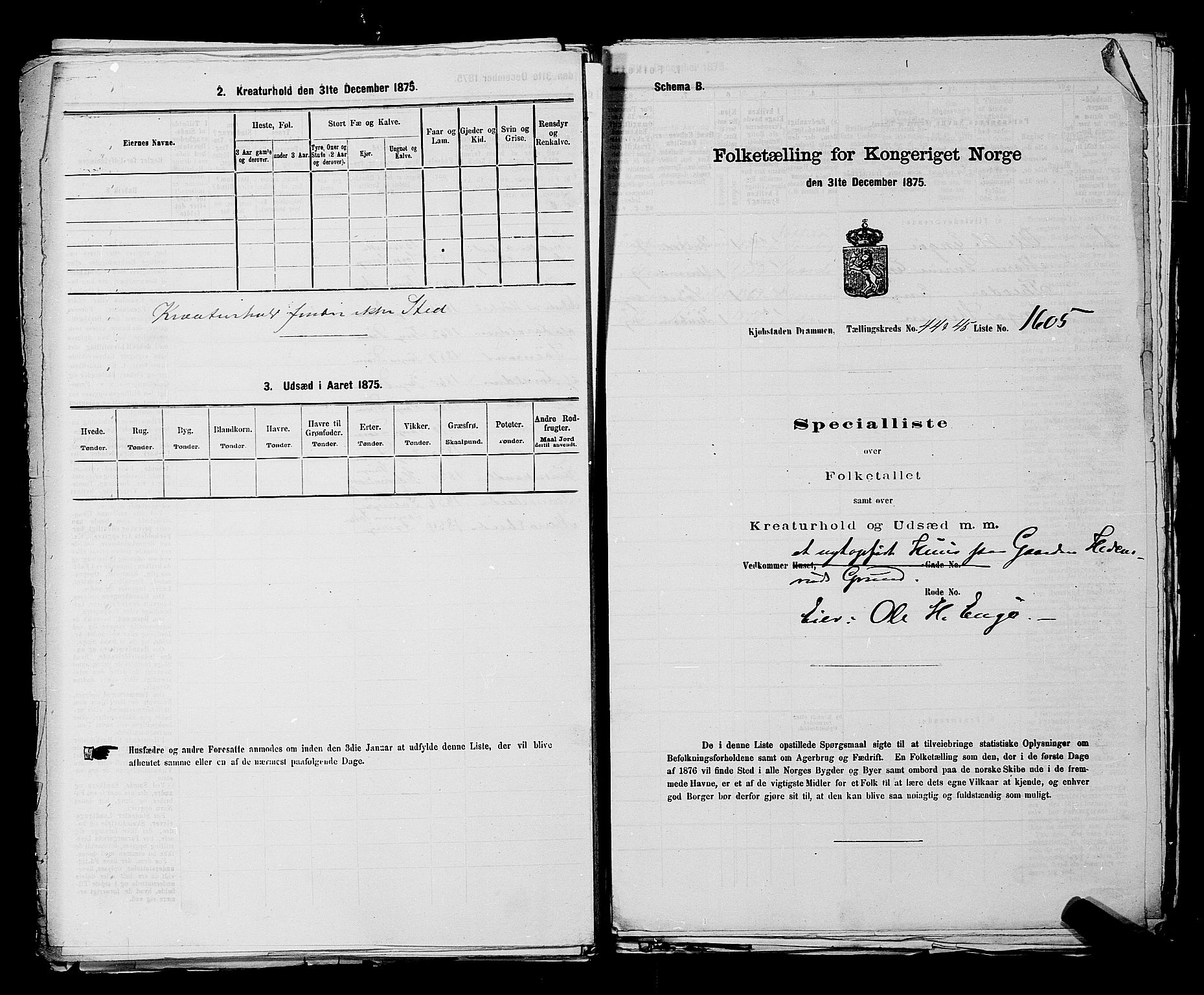 SAKO, Folketelling 1875 for 0602 Drammen kjøpstad, 1875, s. 3755
