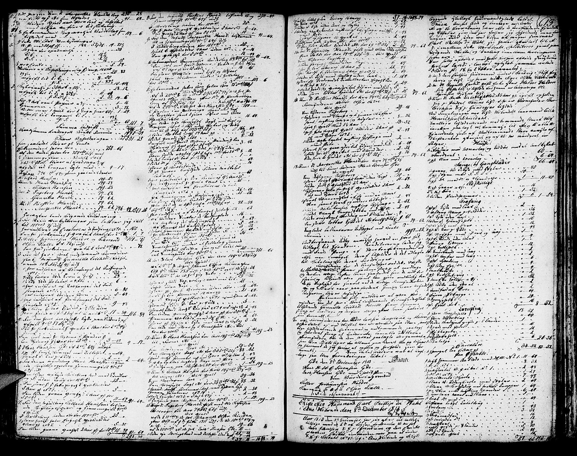 Sunnhordland sorenskrivar, SAB/A-2401/1/H/Ha/Haa/L0012: Skifteprotokollar. Register i protokoll, 1804-1815, s. 612b-613a