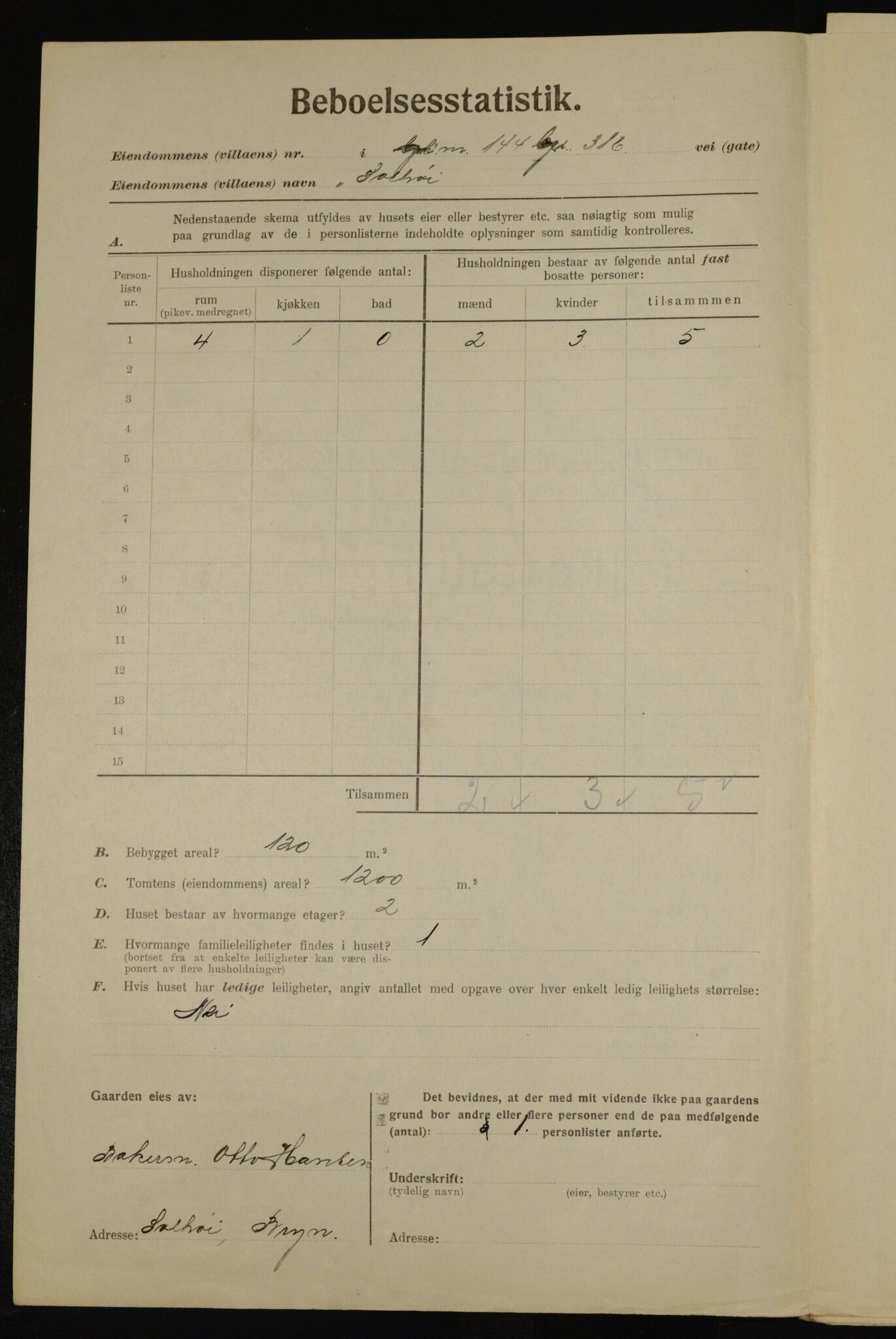 , Kommunal folketelling 1.12.1923 for Aker, 1923, s. 36537