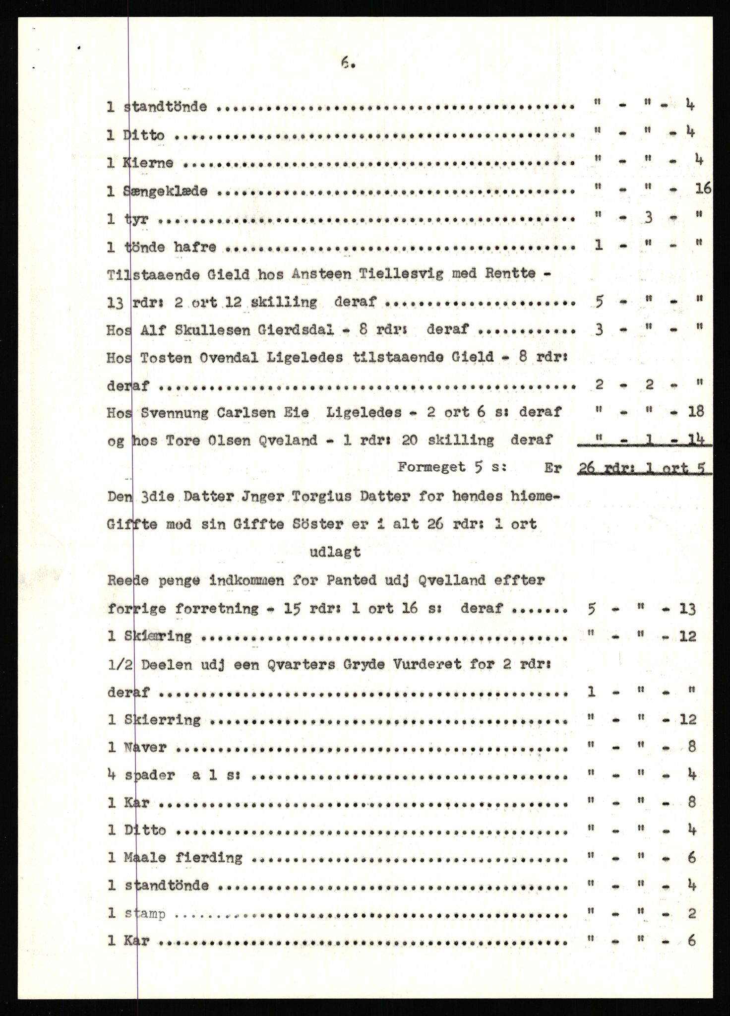 Statsarkivet i Stavanger, SAST/A-101971/03/Y/Yj/L0014: Avskrifter sortert etter gårdsnanv: Dalve - Dyrland, 1750-1930, s. 582