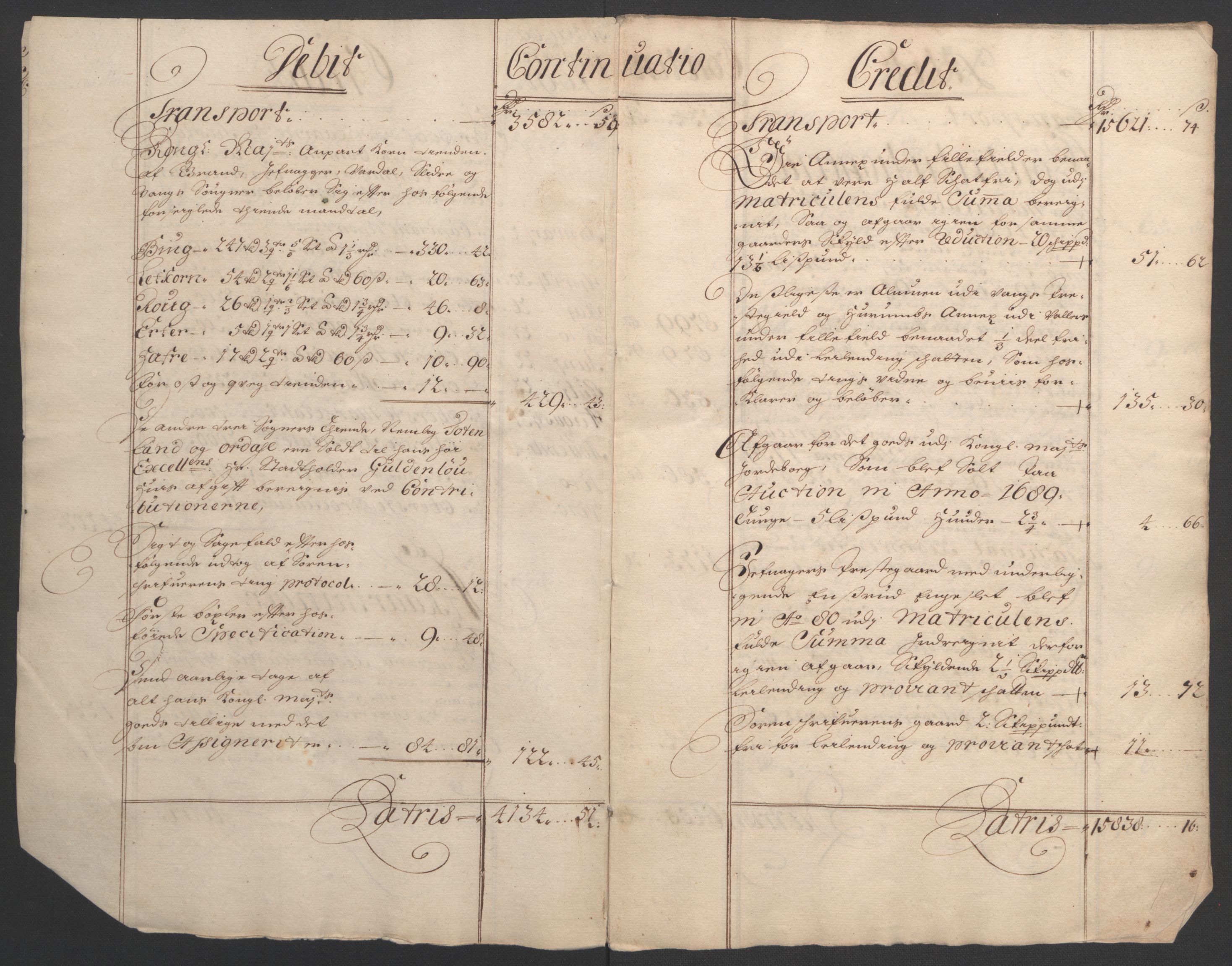 Rentekammeret inntil 1814, Reviderte regnskaper, Fogderegnskap, RA/EA-4092/R18/L1290: Fogderegnskap Hadeland, Toten og Valdres, 1691, s. 5