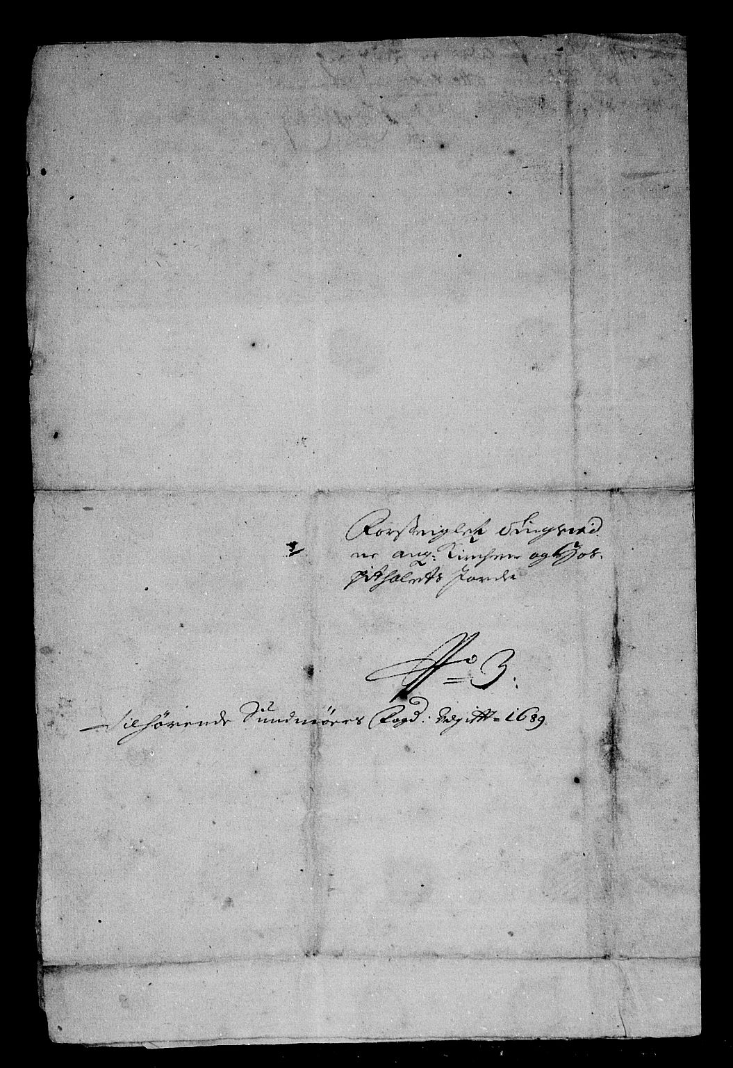 Rentekammeret inntil 1814, Reviderte regnskaper, Stiftamtstueregnskaper, Bergen stiftamt, AV/RA-EA-6043/R/Rc/L0090: Bergen stiftamt, 1689