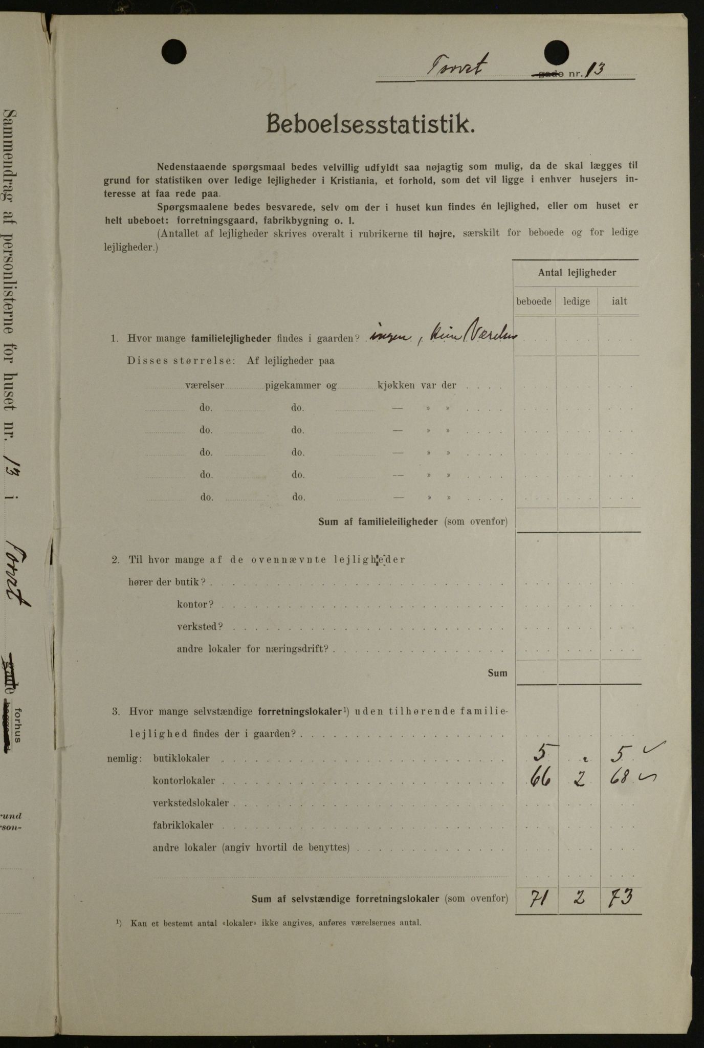 OBA, Kommunal folketelling 1.2.1908 for Kristiania kjøpstad, 1908, s. 93216