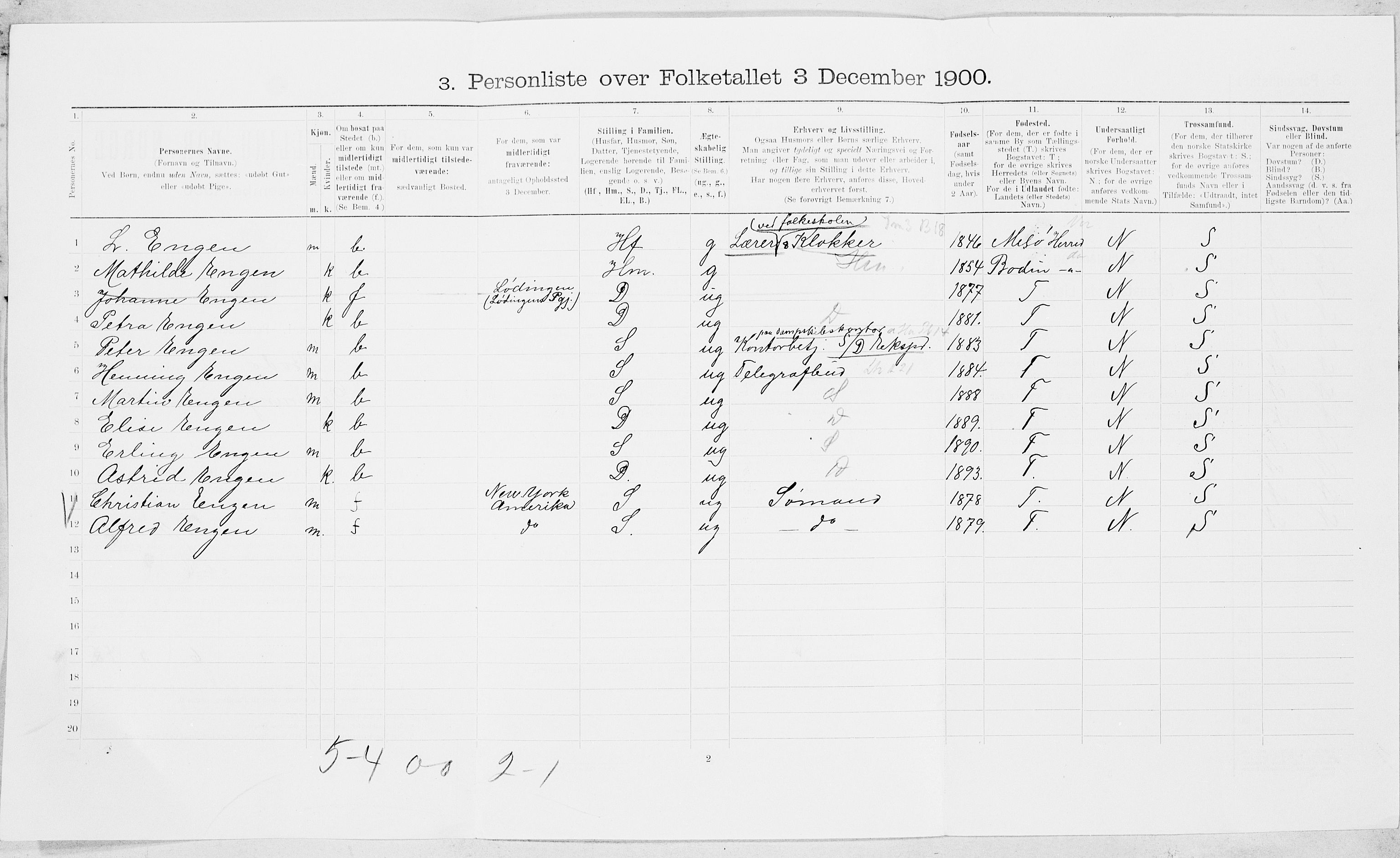 SAT, Folketelling 1900 for 1804 Bodø kjøpstad, 1900, s. 1231