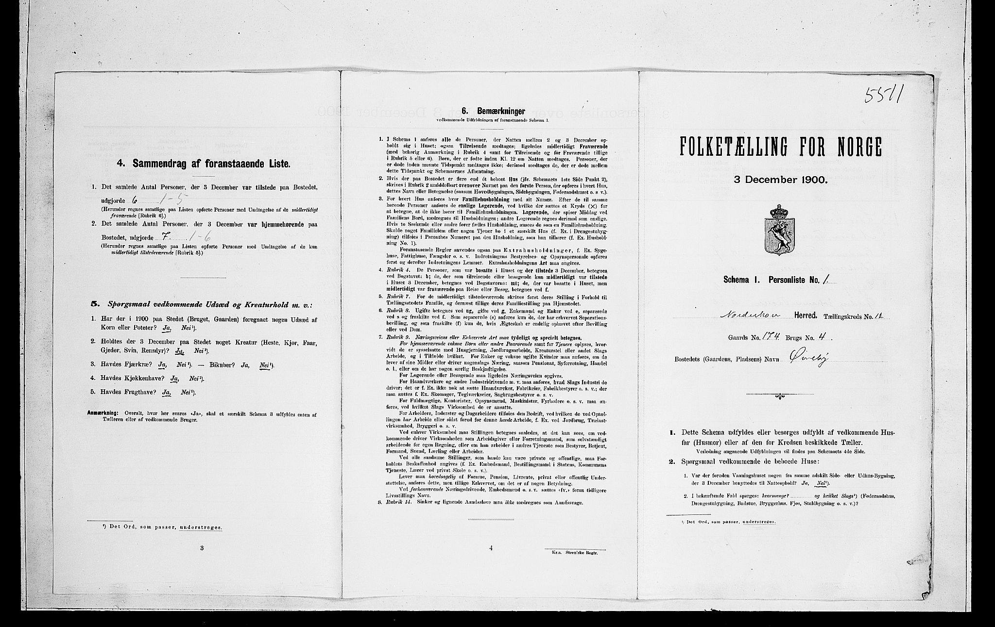 RA, Folketelling 1900 for 0613 Norderhov herred, 1900, s. 2643