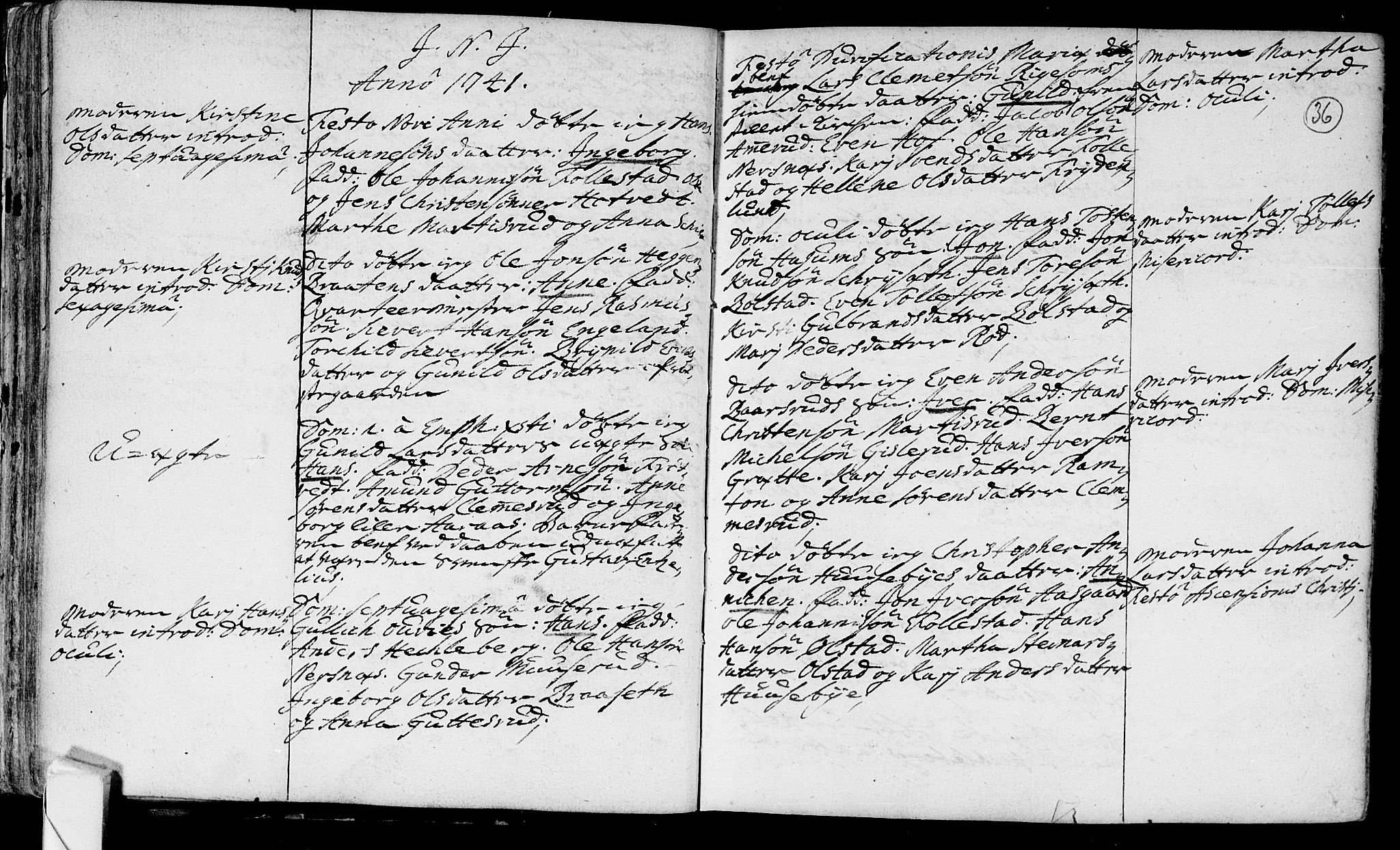 Røyken kirkebøker, SAKO/A-241/F/Fa/L0002: Ministerialbok nr. 2, 1731-1782, s. 36