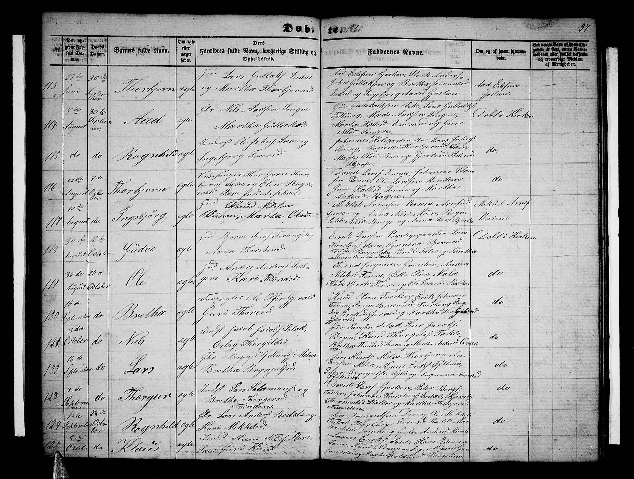 Voss sokneprestembete, AV/SAB-A-79001/H/Hab: Klokkerbok nr. B 1, 1855-1869, s. 57