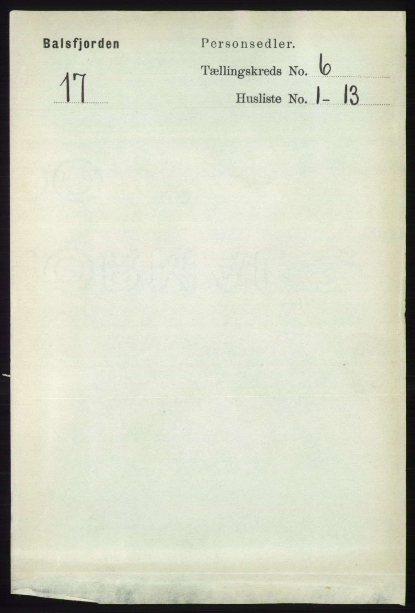 RA, Folketelling 1891 for 1933 Balsfjord herred, 1891, s. 1592