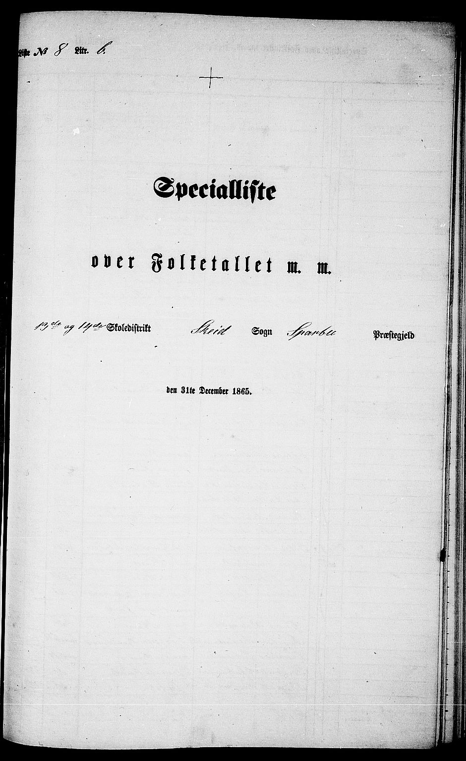 RA, Folketelling 1865 for 1731P Sparbu prestegjeld, 1865, s. 176