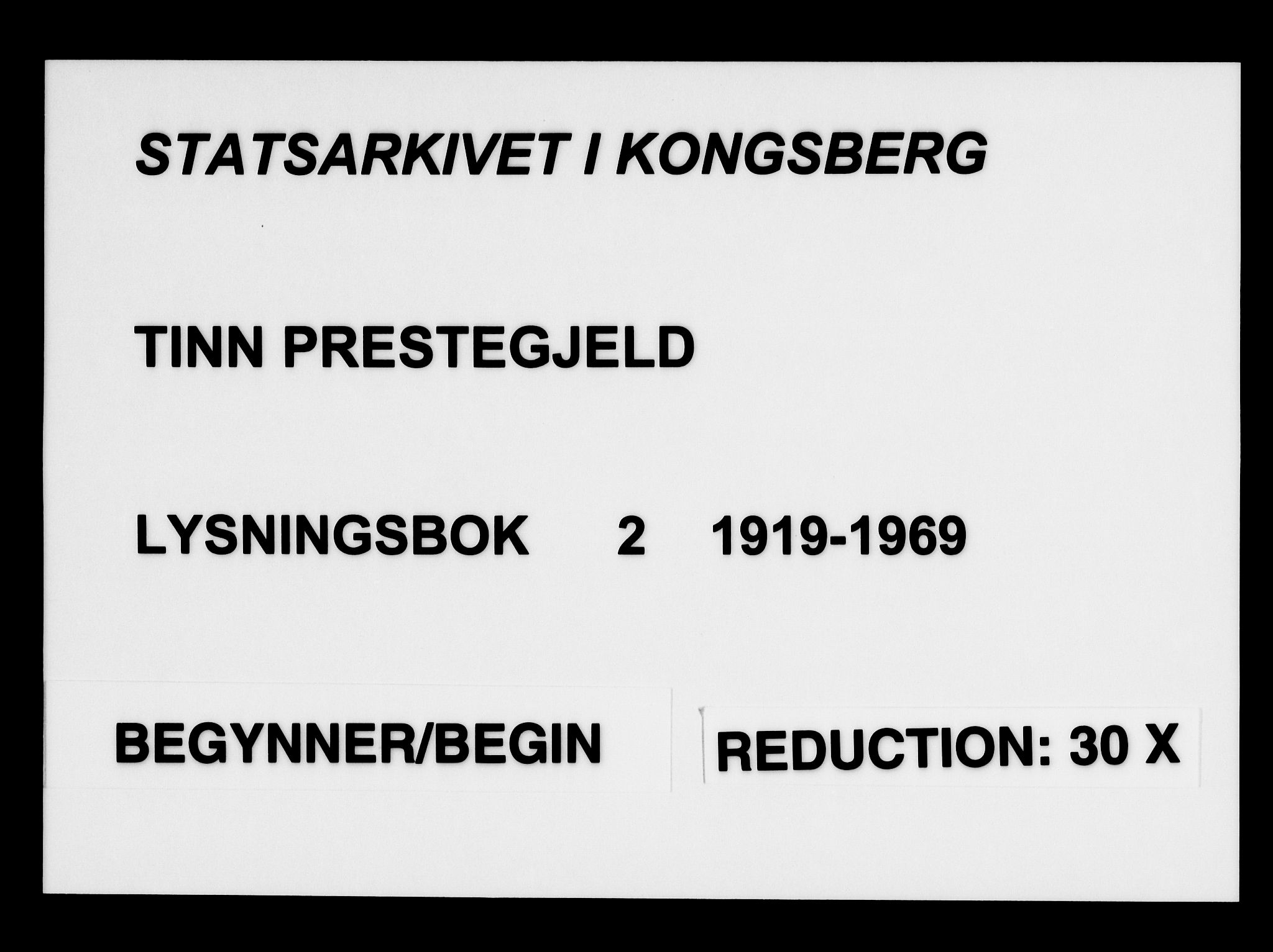 Tinn kirkebøker, SAKO/A-308/H/Ha/L0002: Lysningsprotokoll nr. 2, 1919-1969