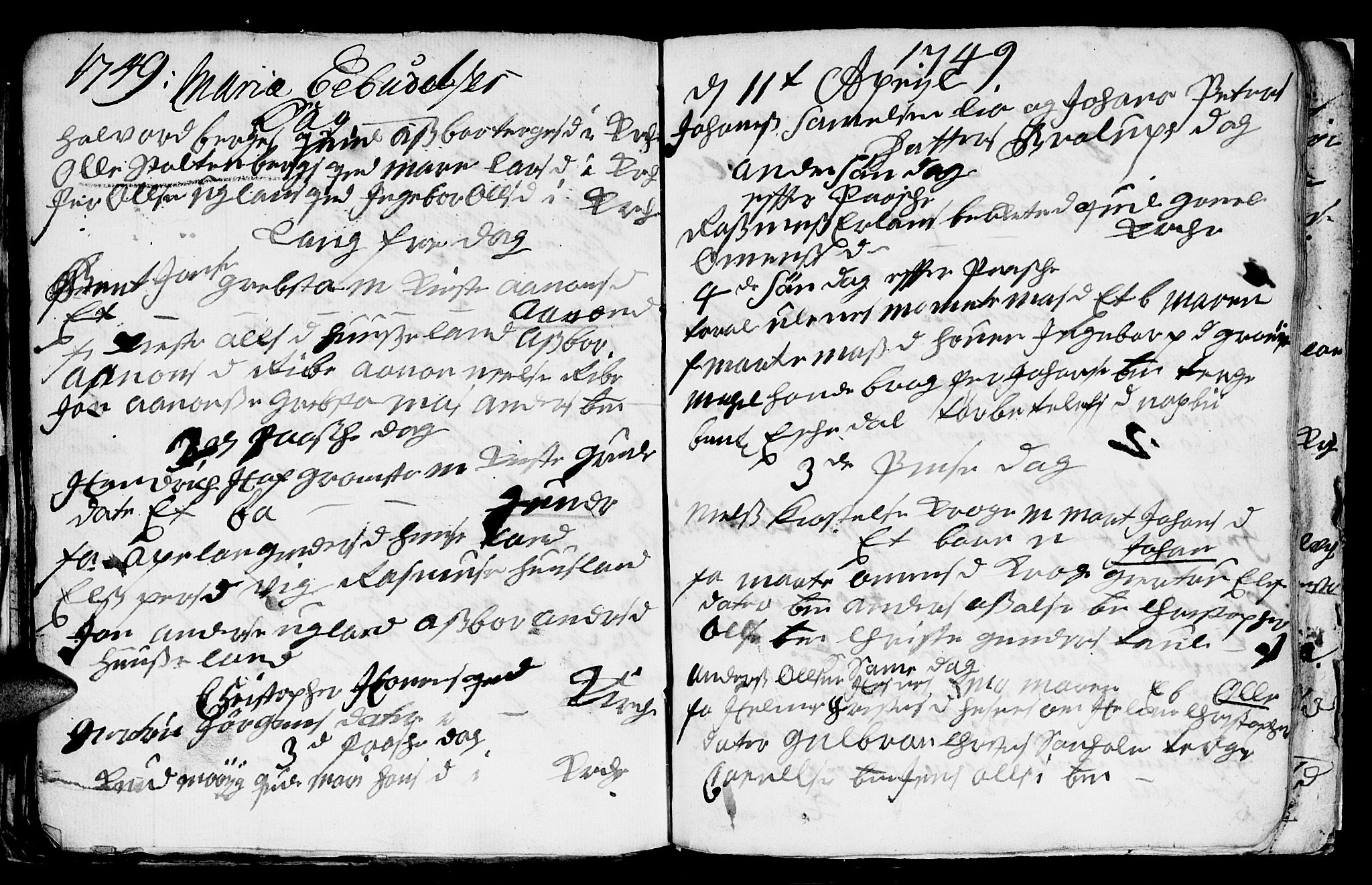 Fjære sokneprestkontor, AV/SAK-1111-0011/F/Fb/L0001: Klokkerbok nr. B 1, 1732-1750, s. 177