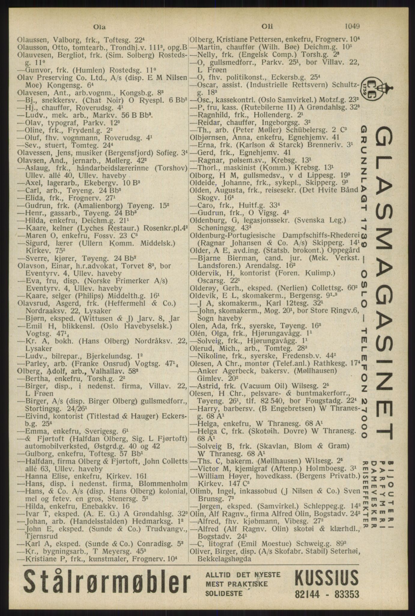 Kristiania/Oslo adressebok, PUBL/-, 1934, s. 1049