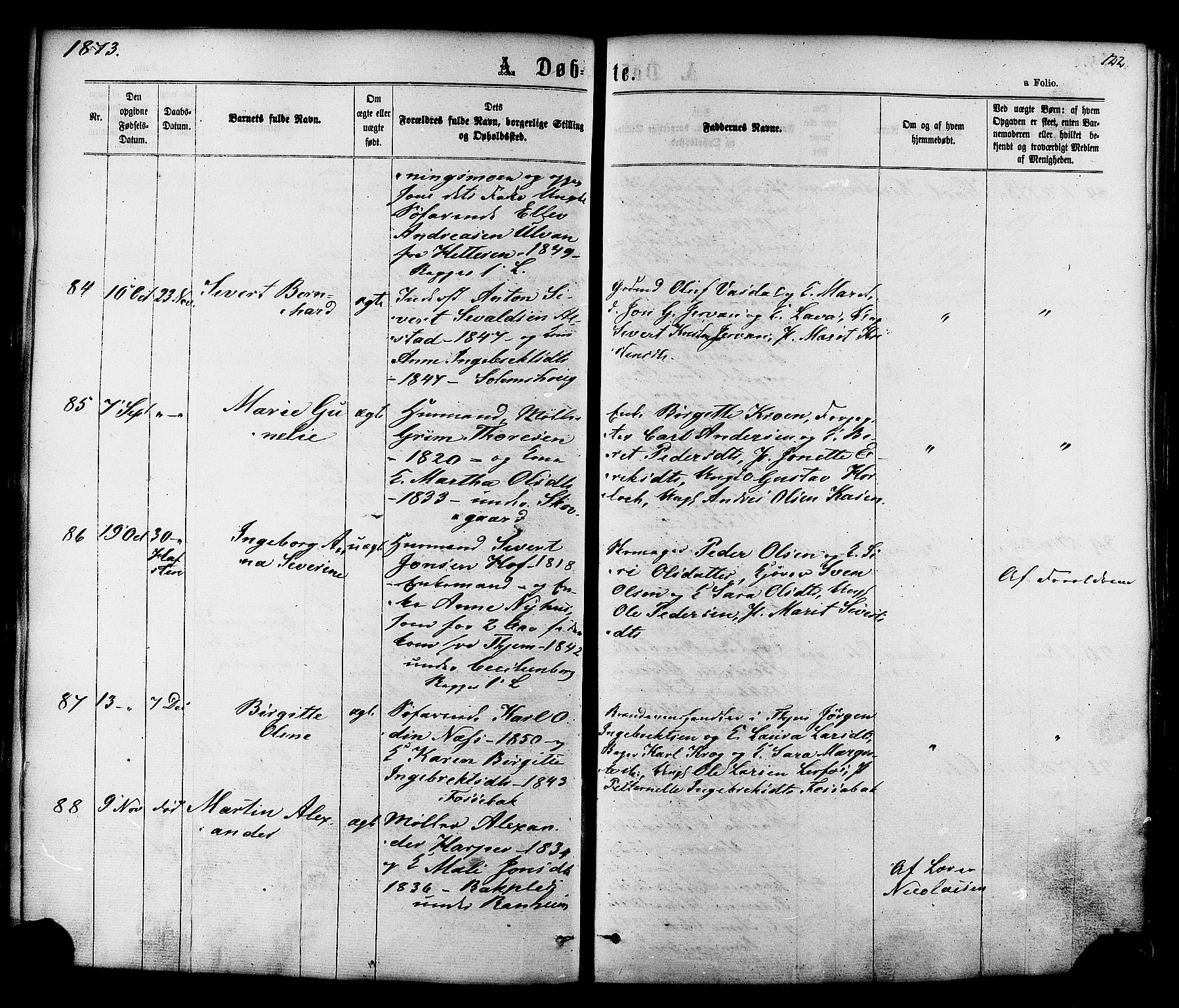 Ministerialprotokoller, klokkerbøker og fødselsregistre - Sør-Trøndelag, AV/SAT-A-1456/606/L0293: Ministerialbok nr. 606A08, 1866-1877, s. 122