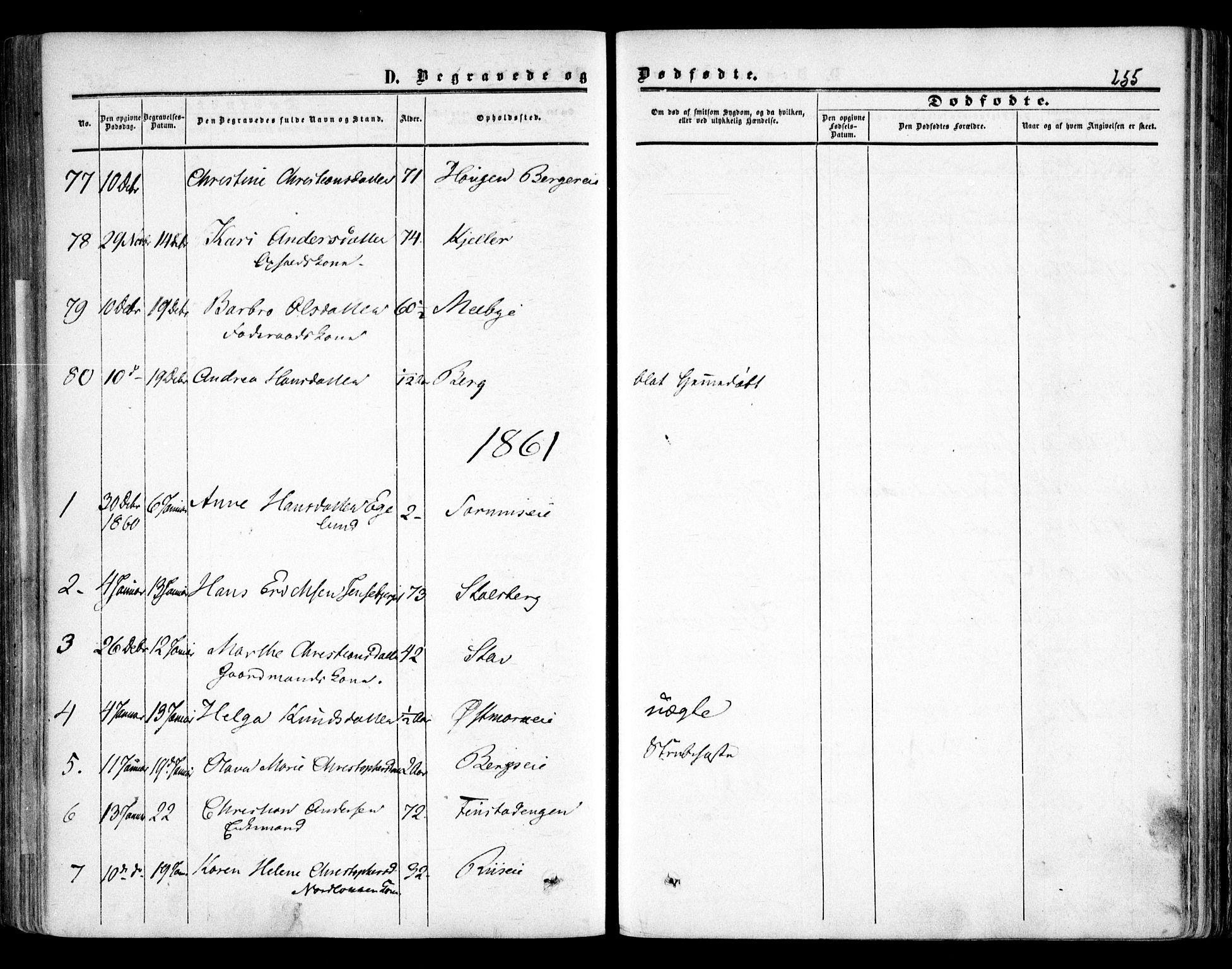 Skedsmo prestekontor Kirkebøker, SAO/A-10033a/F/Fa/L0010: Ministerialbok nr. I 10, 1854-1865, s. 255