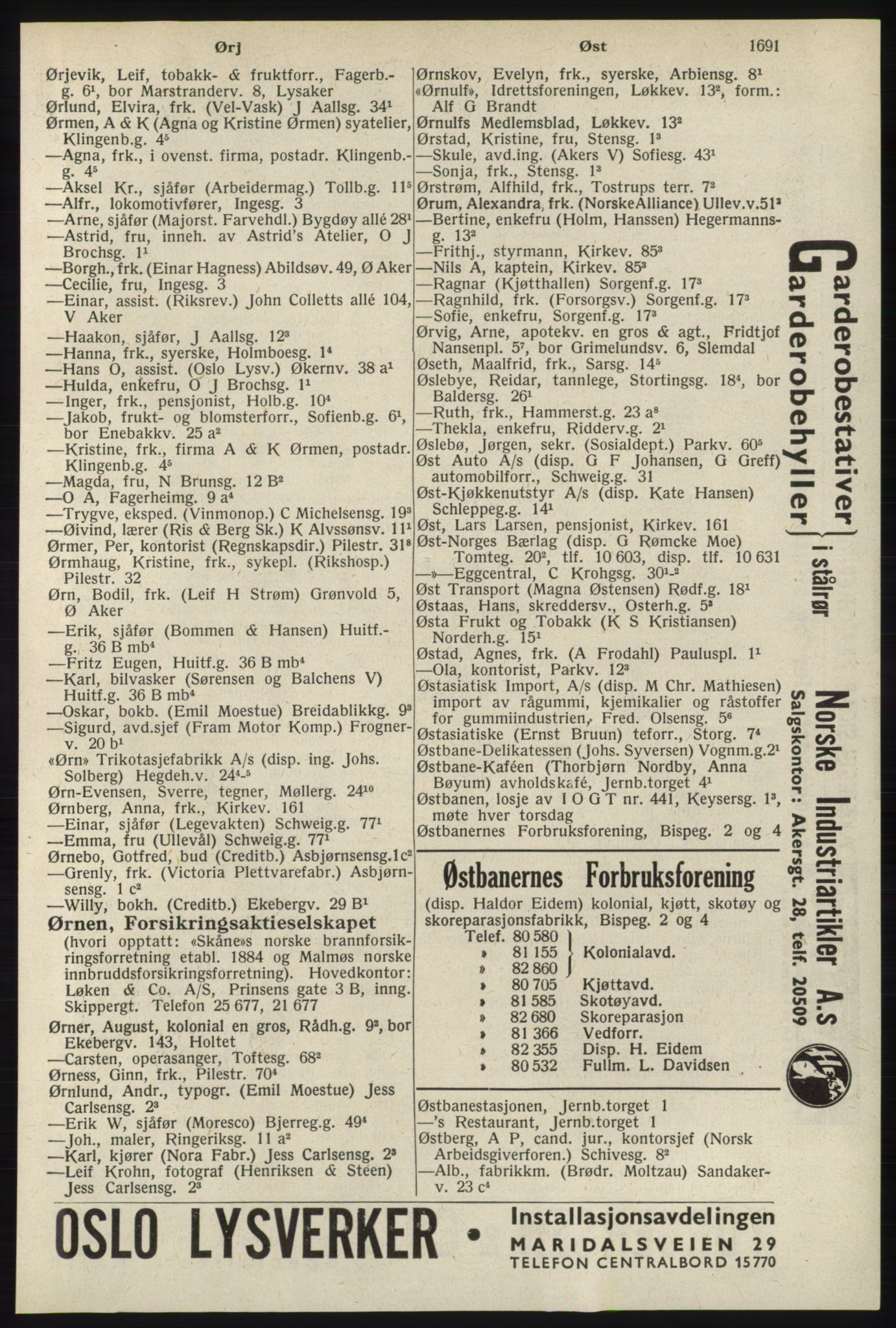 Kristiania/Oslo adressebok, PUBL/-, 1940, s. 1709