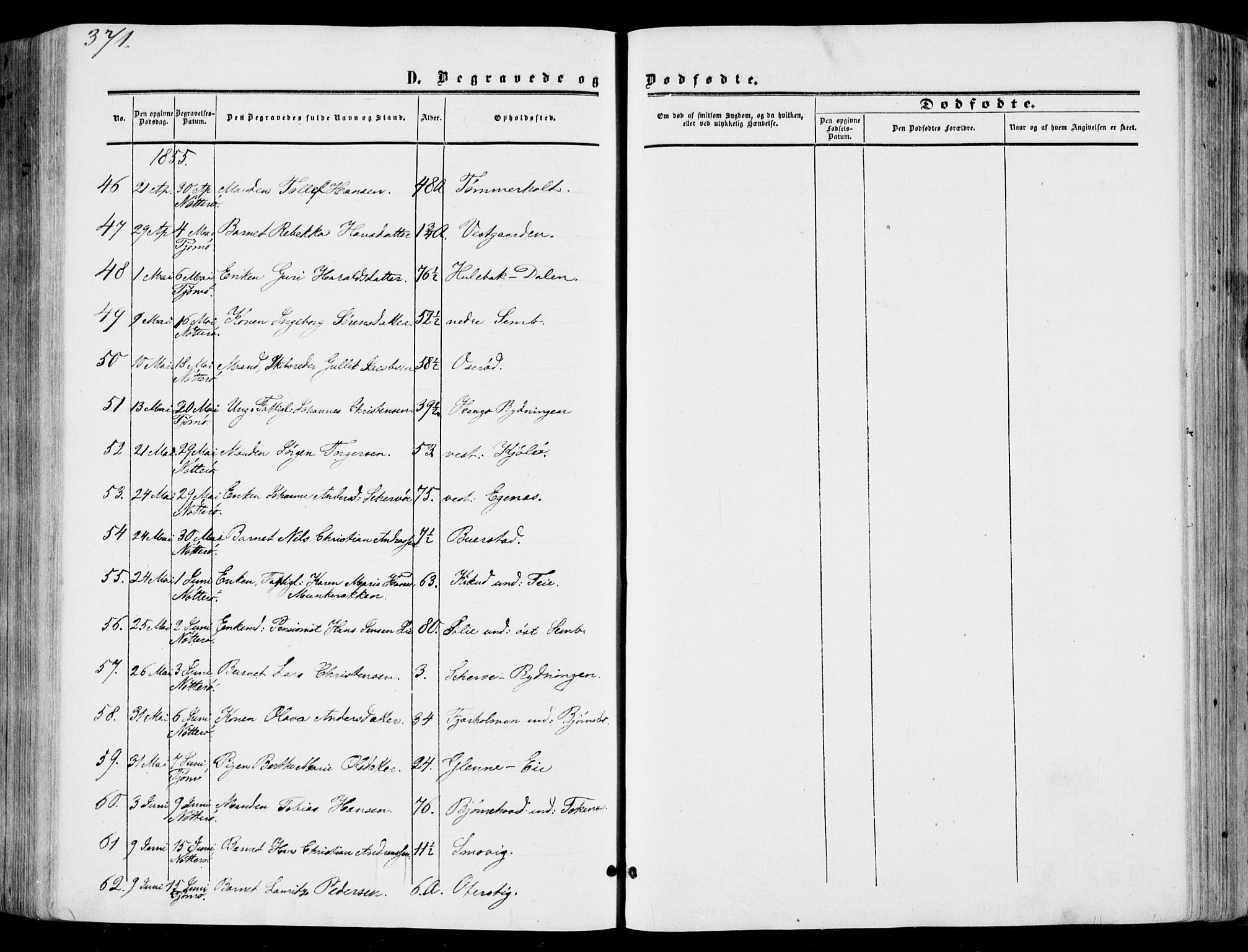 Nøtterøy kirkebøker, AV/SAKO-A-354/F/Fa/L0006: Ministerialbok nr. I 6, 1852-1864, s. 371
