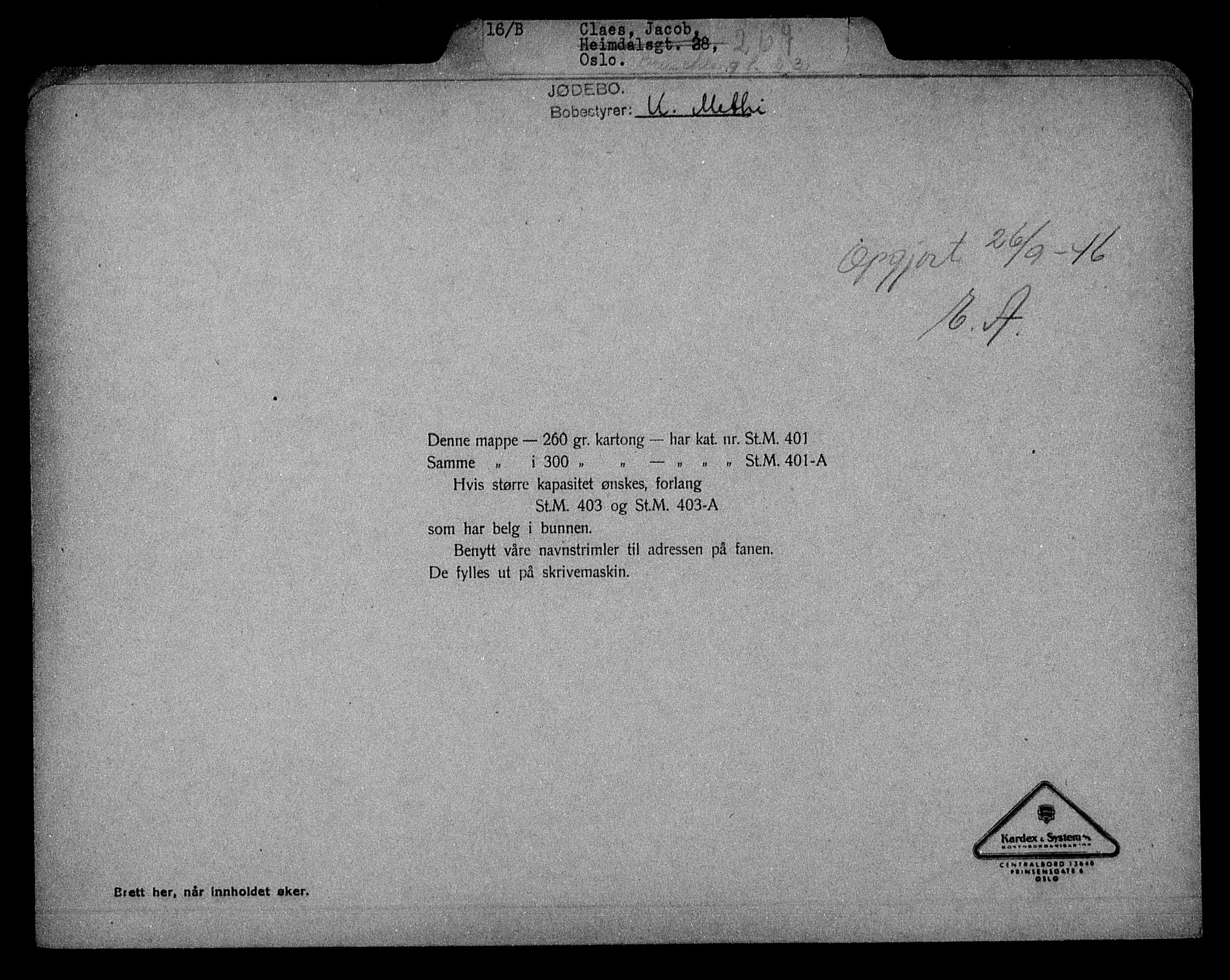 Justisdepartementet, Tilbakeføringskontoret for inndratte formuer, AV/RA-S-1564/H/Hc/Hcc/L0928: --, 1945-1947, s. 370