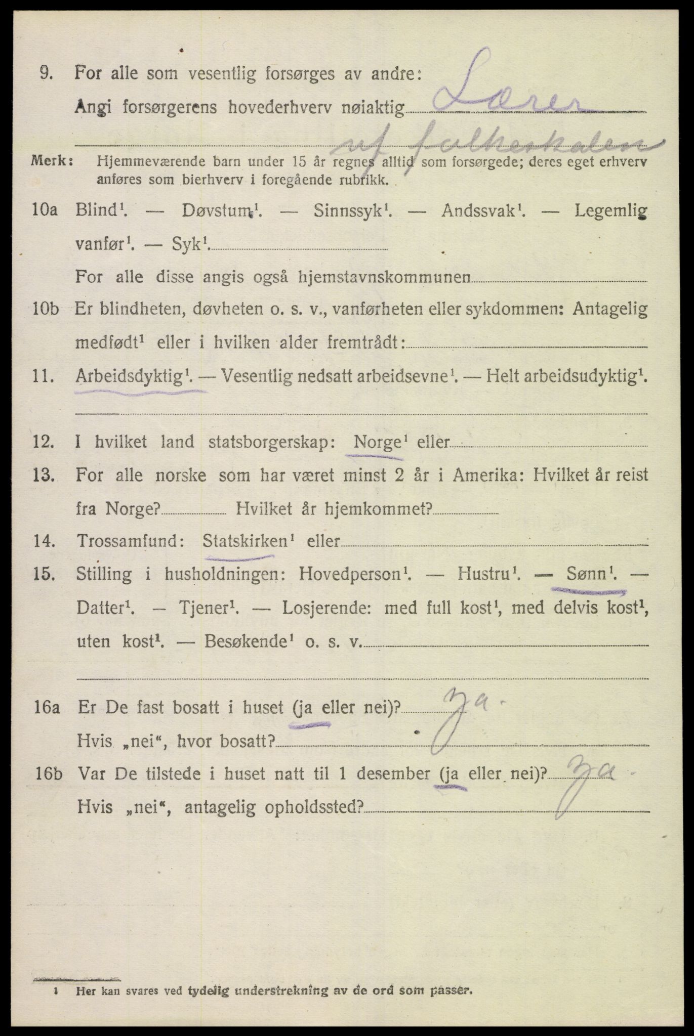 SAK, Folketelling 1920 for 1028 Vigmostad herred, 1920, s. 812