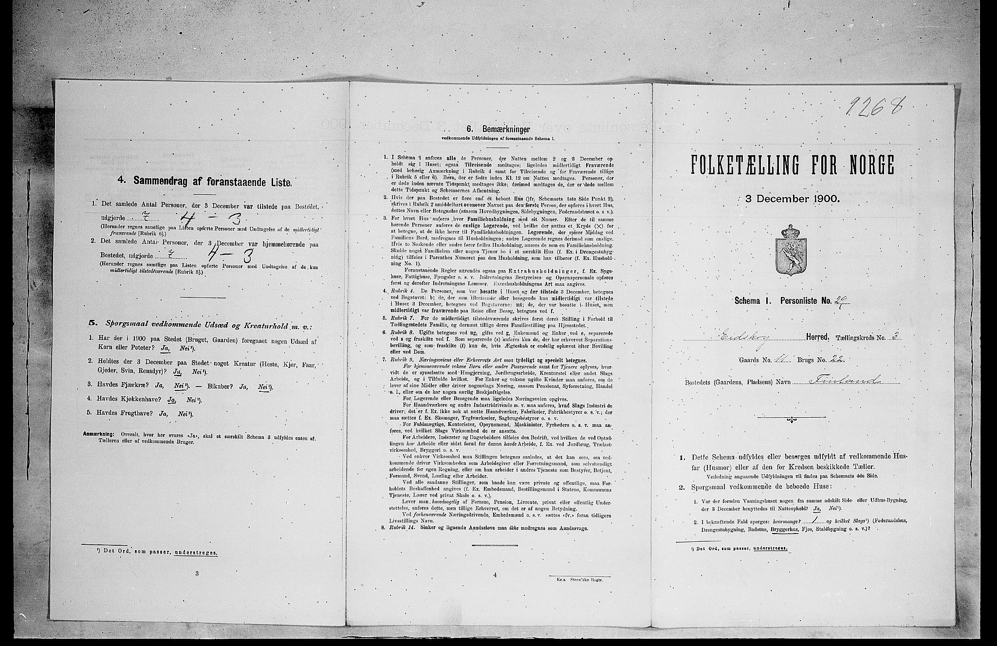 SAH, Folketelling 1900 for 0420 Eidskog herred, 1900, s. 483