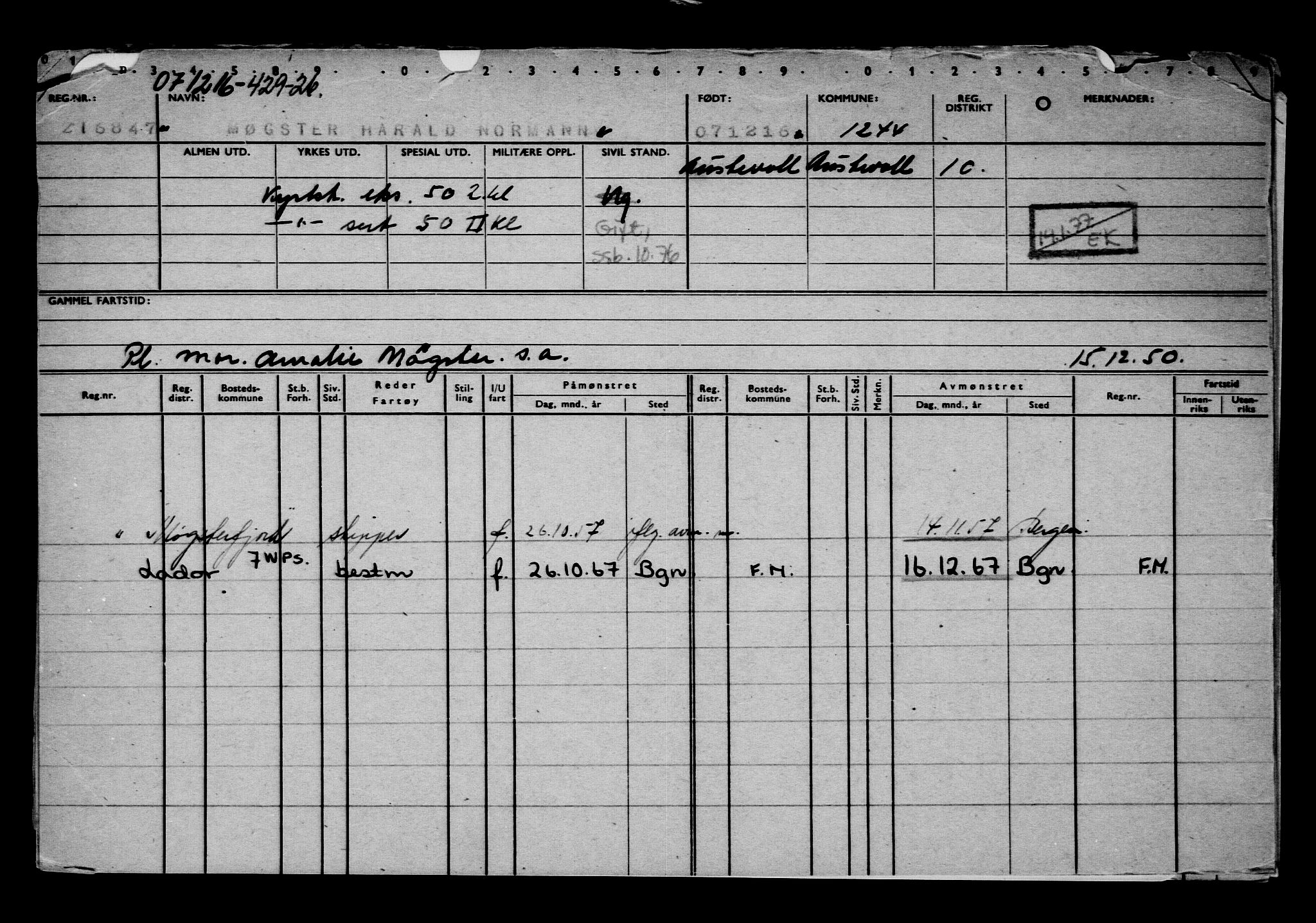 Direktoratet for sjømenn, AV/RA-S-3545/G/Gb/L0144: Hovedkort, 1916, s. 361