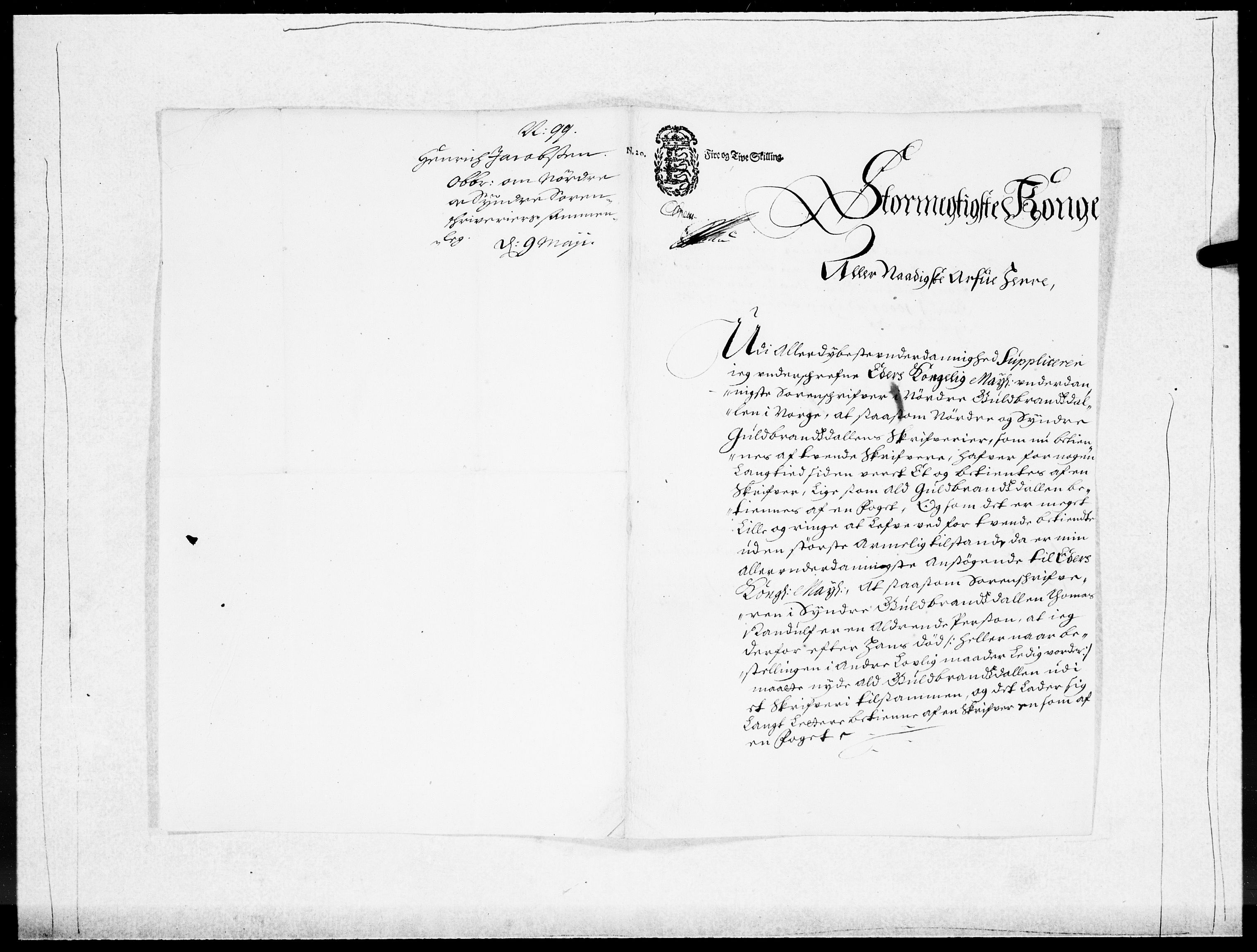 Danske Kanselli 1572-1799, AV/RA-EA-3023/F/Fc/Fcc/Fcca/L0048: Norske innlegg 1572-1799, 1697-1699, s. 402