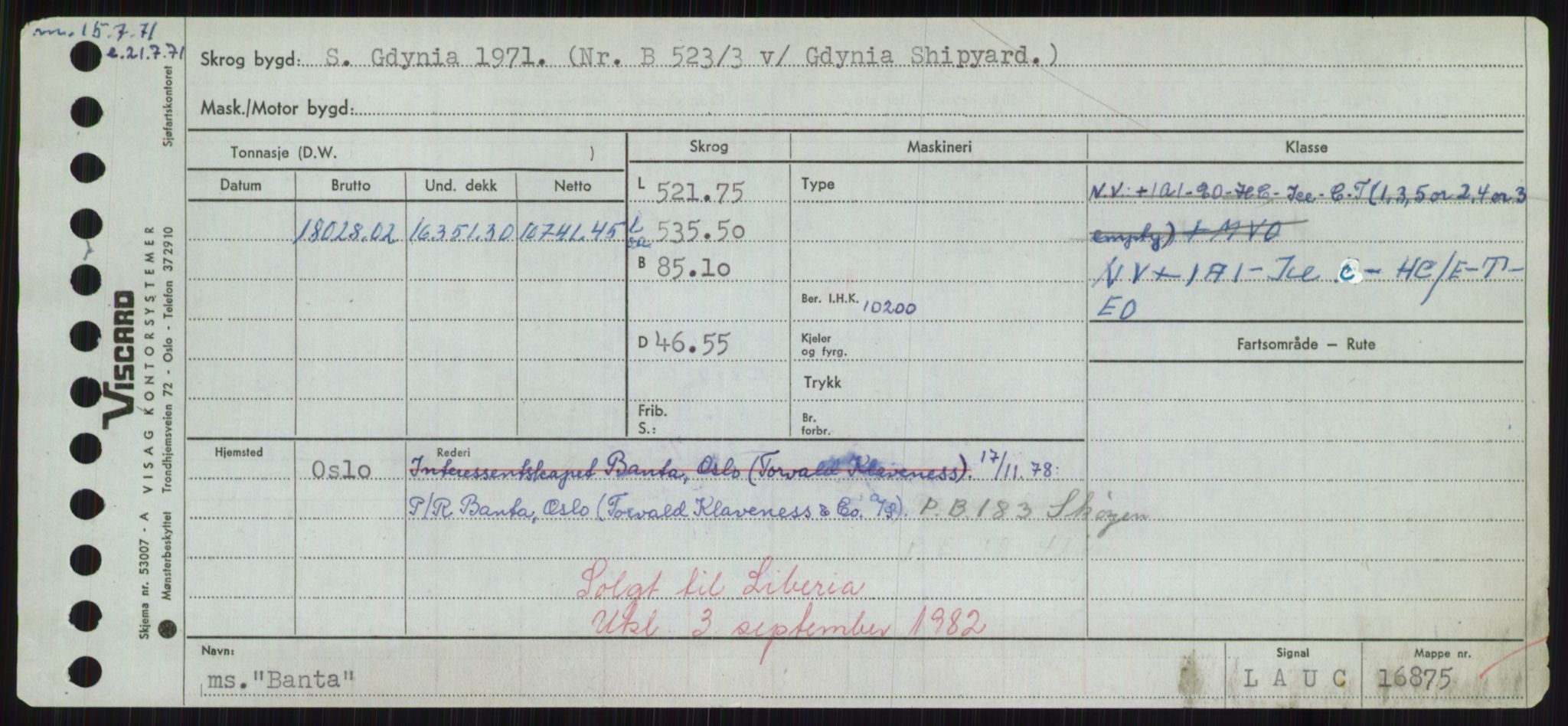 Sjøfartsdirektoratet med forløpere, Skipsmålingen, RA/S-1627/H/Hd/L0003: Fartøy, B-Bev, s. 227