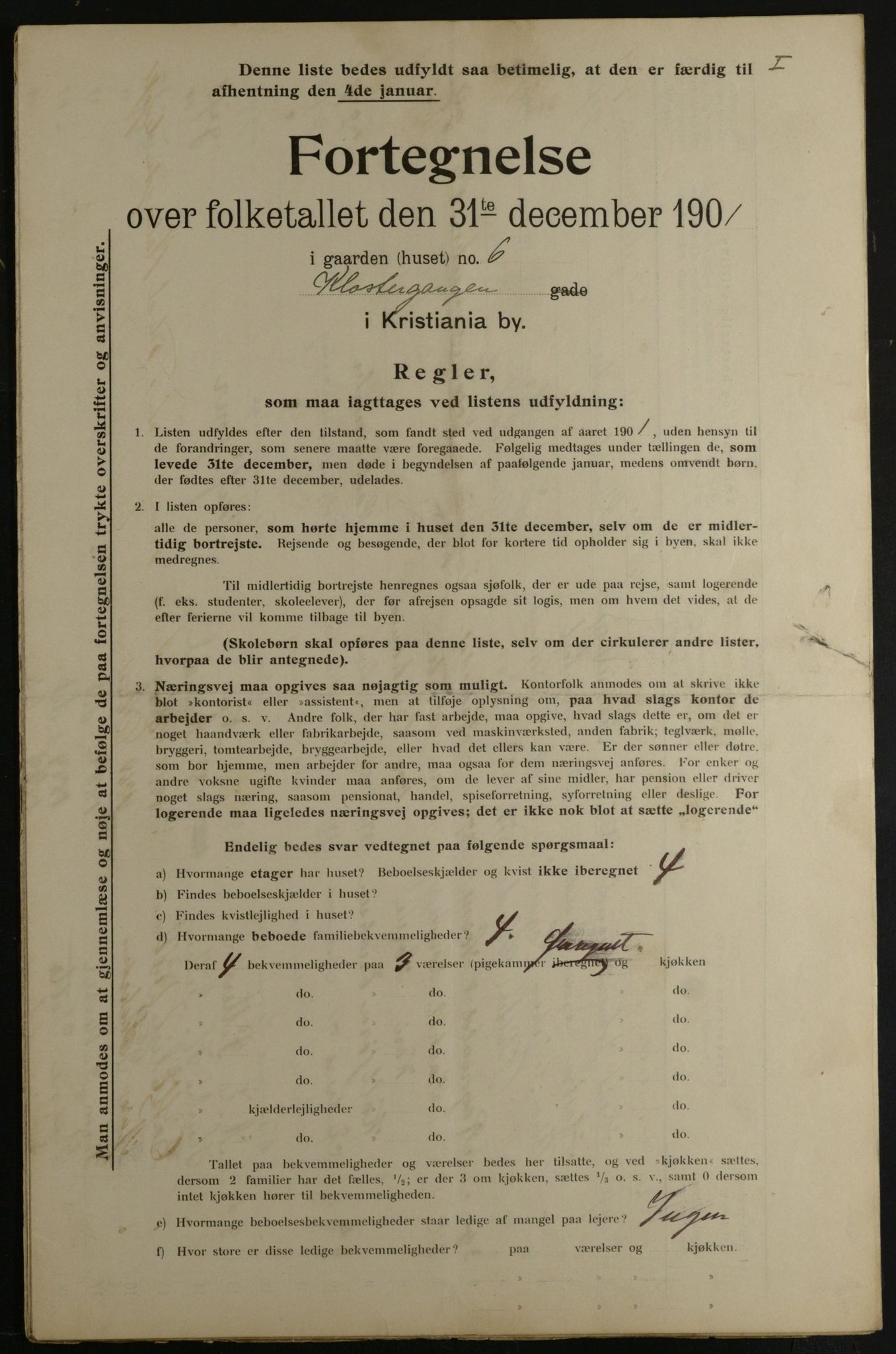 OBA, Kommunal folketelling 31.12.1901 for Kristiania kjøpstad, 1901, s. 6413