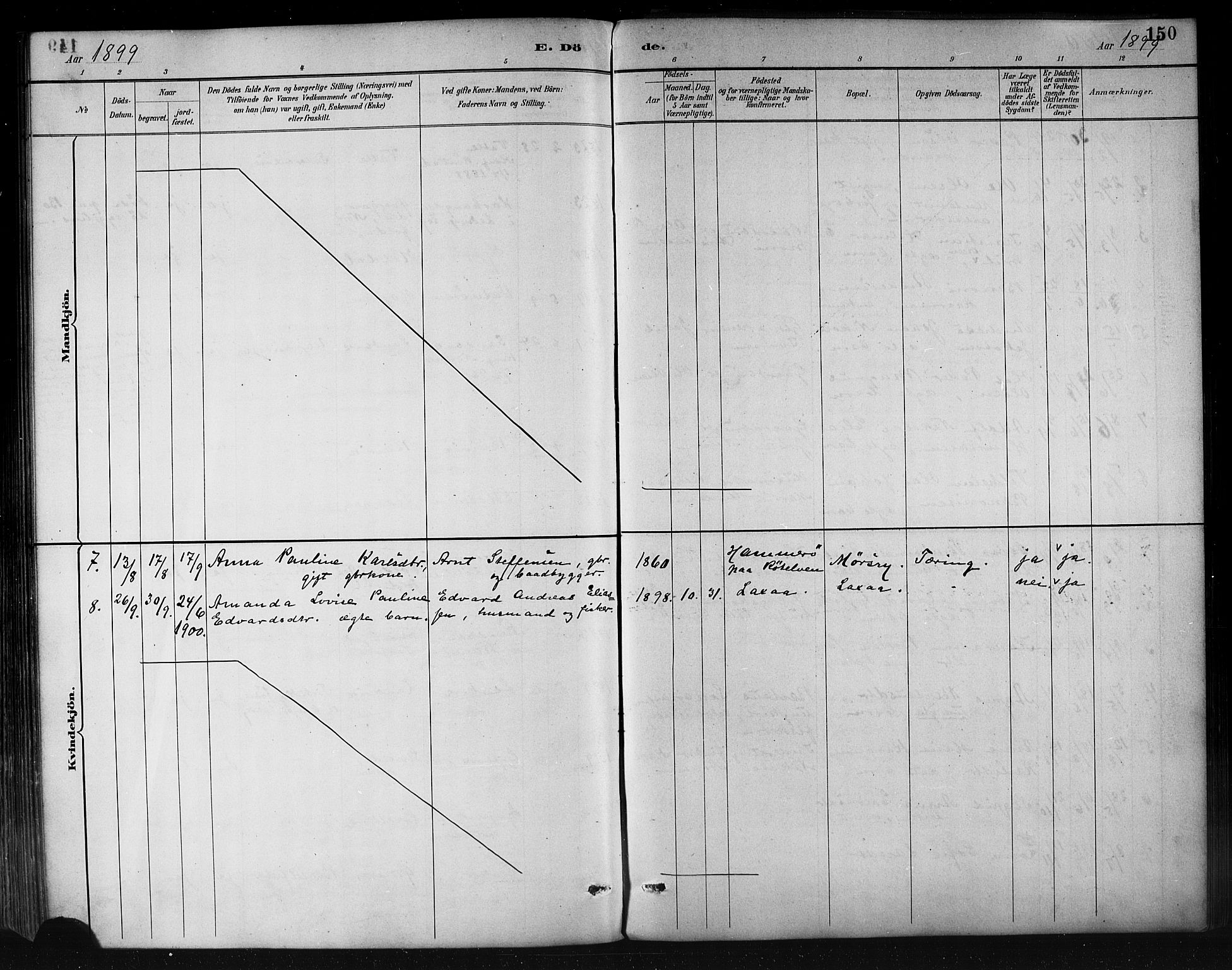 Ministerialprotokoller, klokkerbøker og fødselsregistre - Nordland, AV/SAT-A-1459/858/L0831: Ministerialbok nr. 858A01, 1884-1902, s. 150