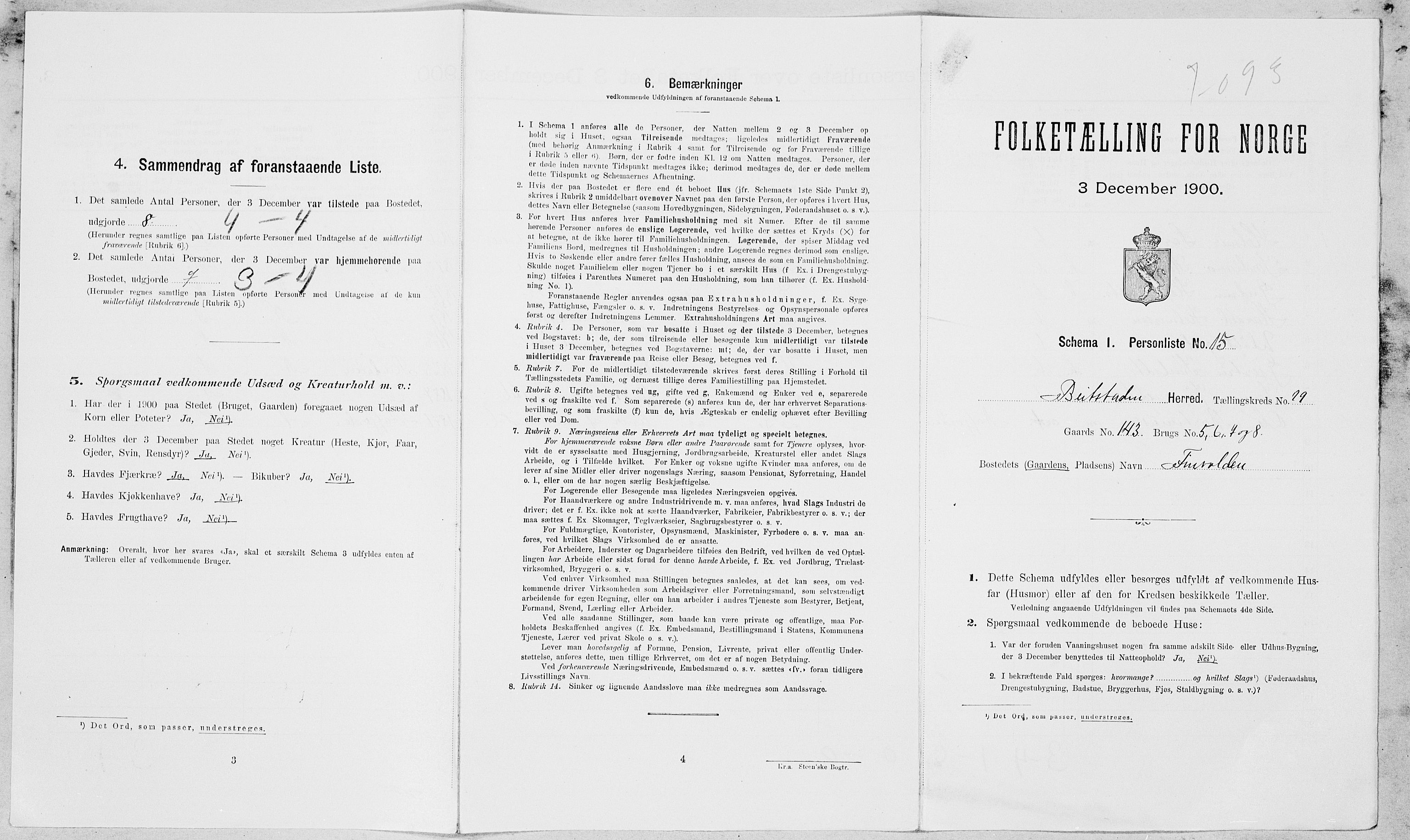SAT, Folketelling 1900 for 1727 Beitstad herred, 1900, s. 1318