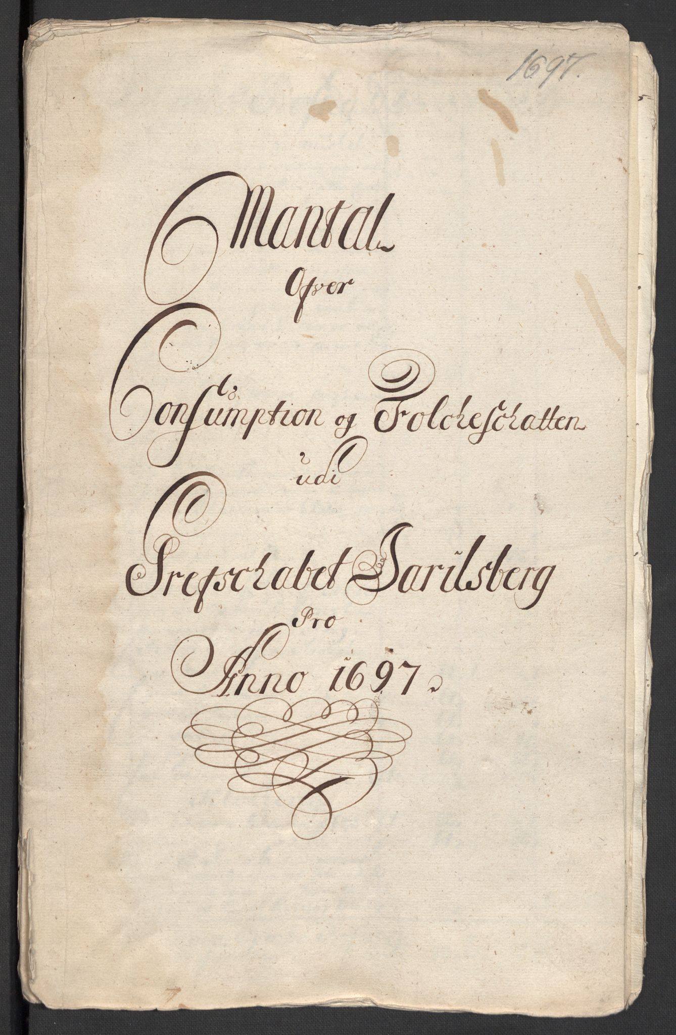 Rentekammeret inntil 1814, Reviderte regnskaper, Fogderegnskap, RA/EA-4092/R32/L1868: Fogderegnskap Jarlsberg grevskap, 1697-1699, s. 21