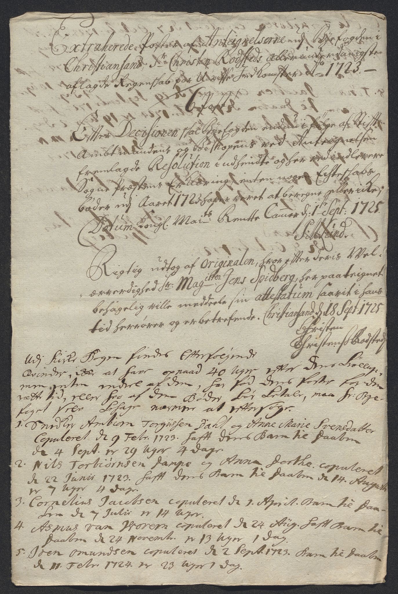 Rentekammeret inntil 1814, Reviderte regnskaper, Byregnskaper, AV/RA-EA-4066/R/Rm/L0286: [M19] Sikt og sakefall, 1719-1727, s. 294