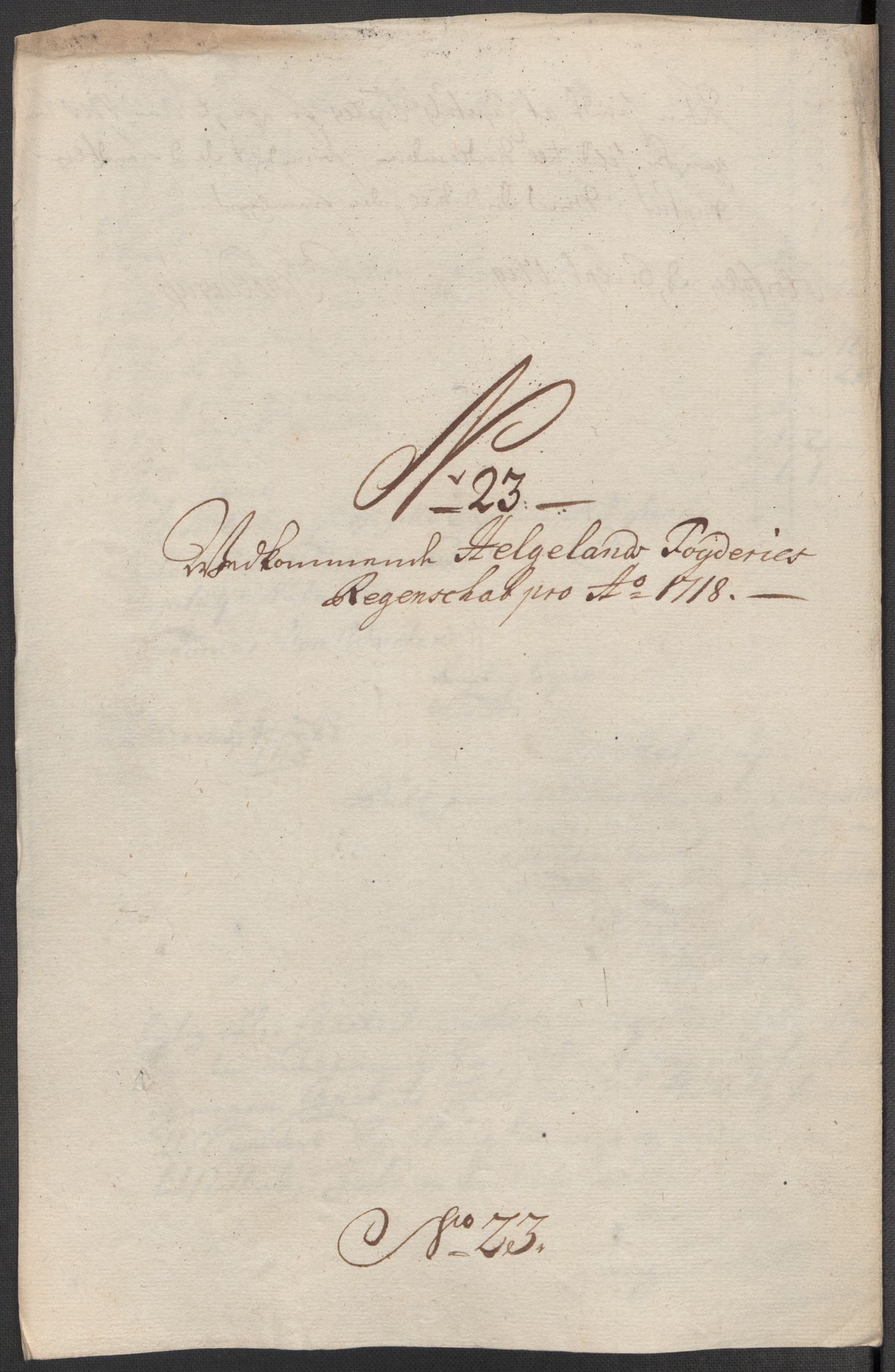 Rentekammeret inntil 1814, Reviderte regnskaper, Fogderegnskap, AV/RA-EA-4092/R65/L4516: Fogderegnskap Helgeland, 1718, s. 207