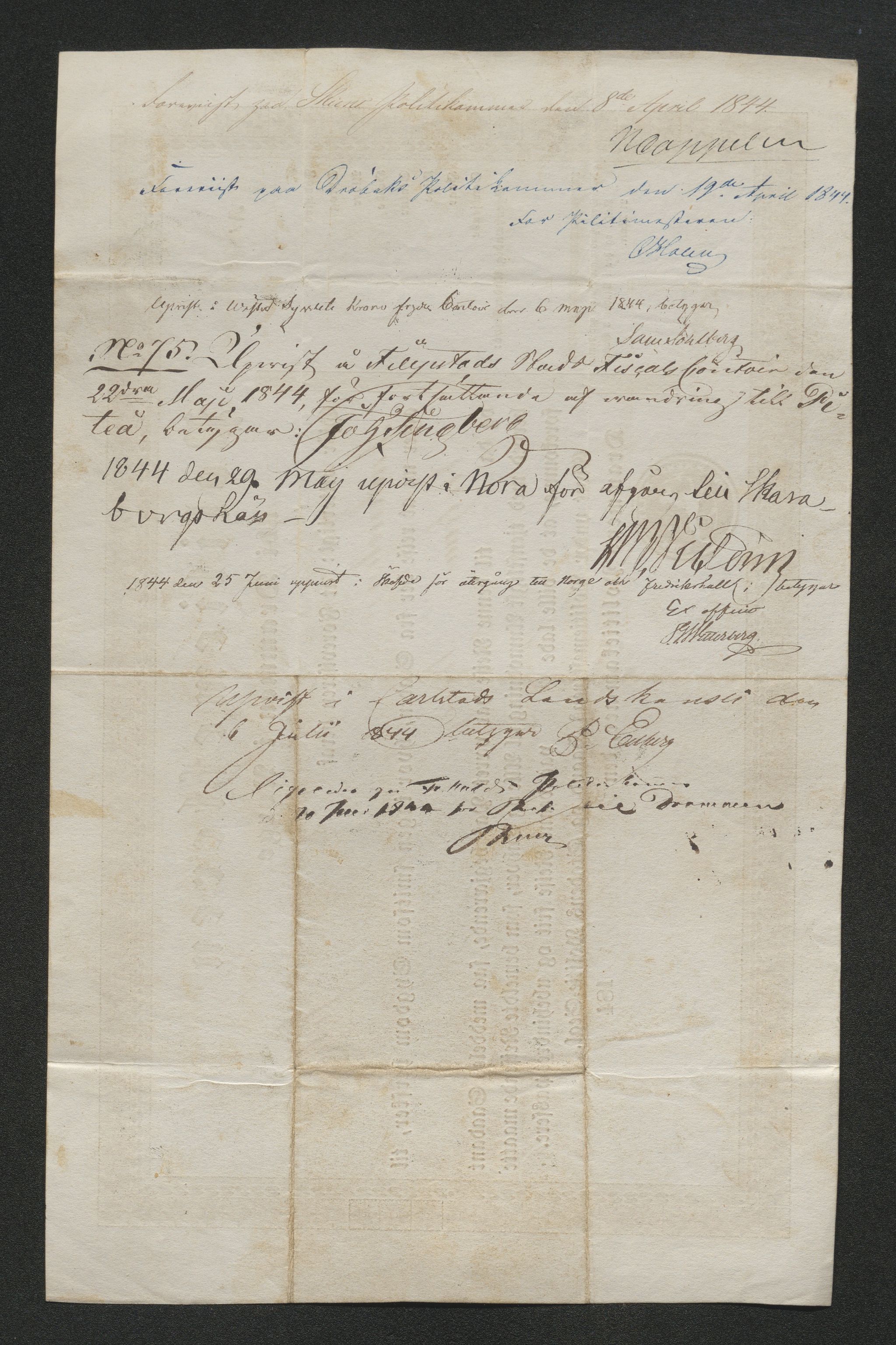 Drammen politikammer, SAKO/A-623/I/Ia/Iab/L0007: Innleverte pass, 1843-1844, s. 584