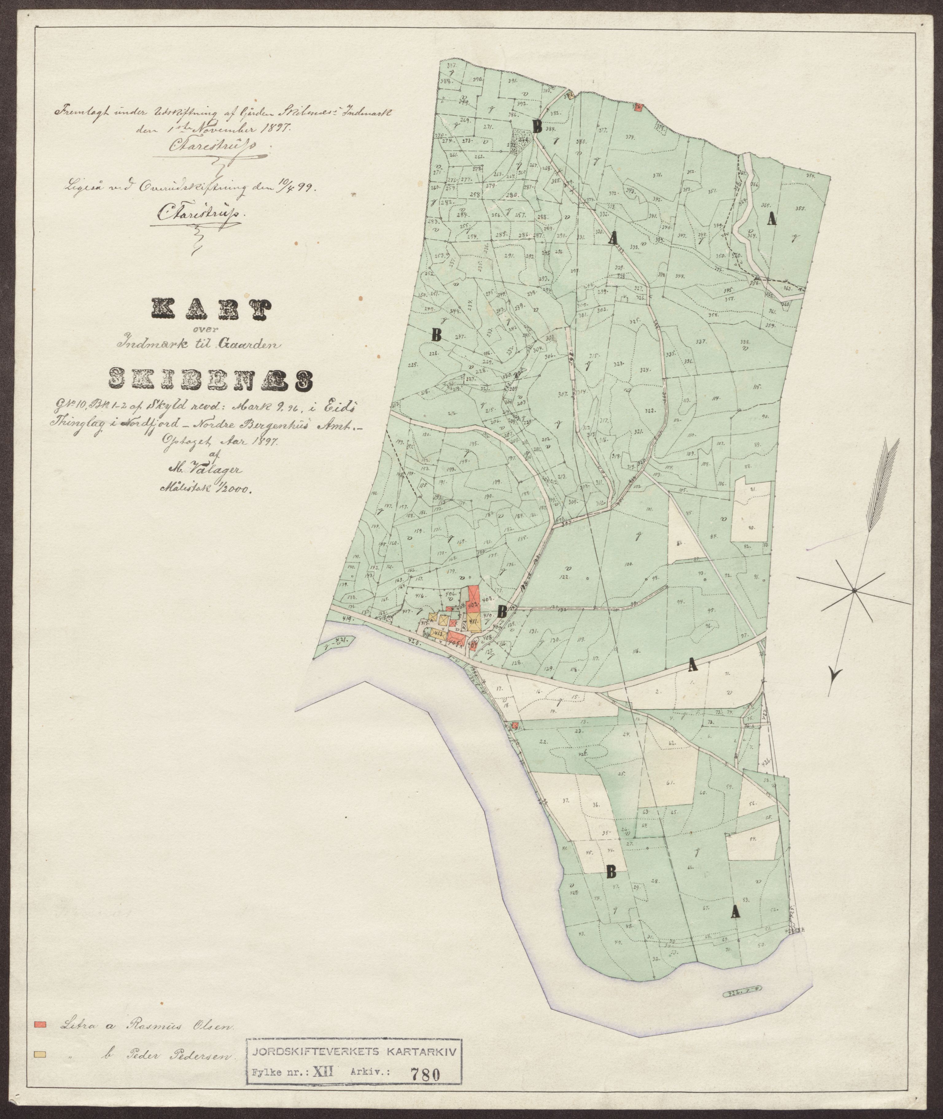 Jordskifteverkets kartarkiv, AV/RA-S-3929/T, 1859-1988, s. 909