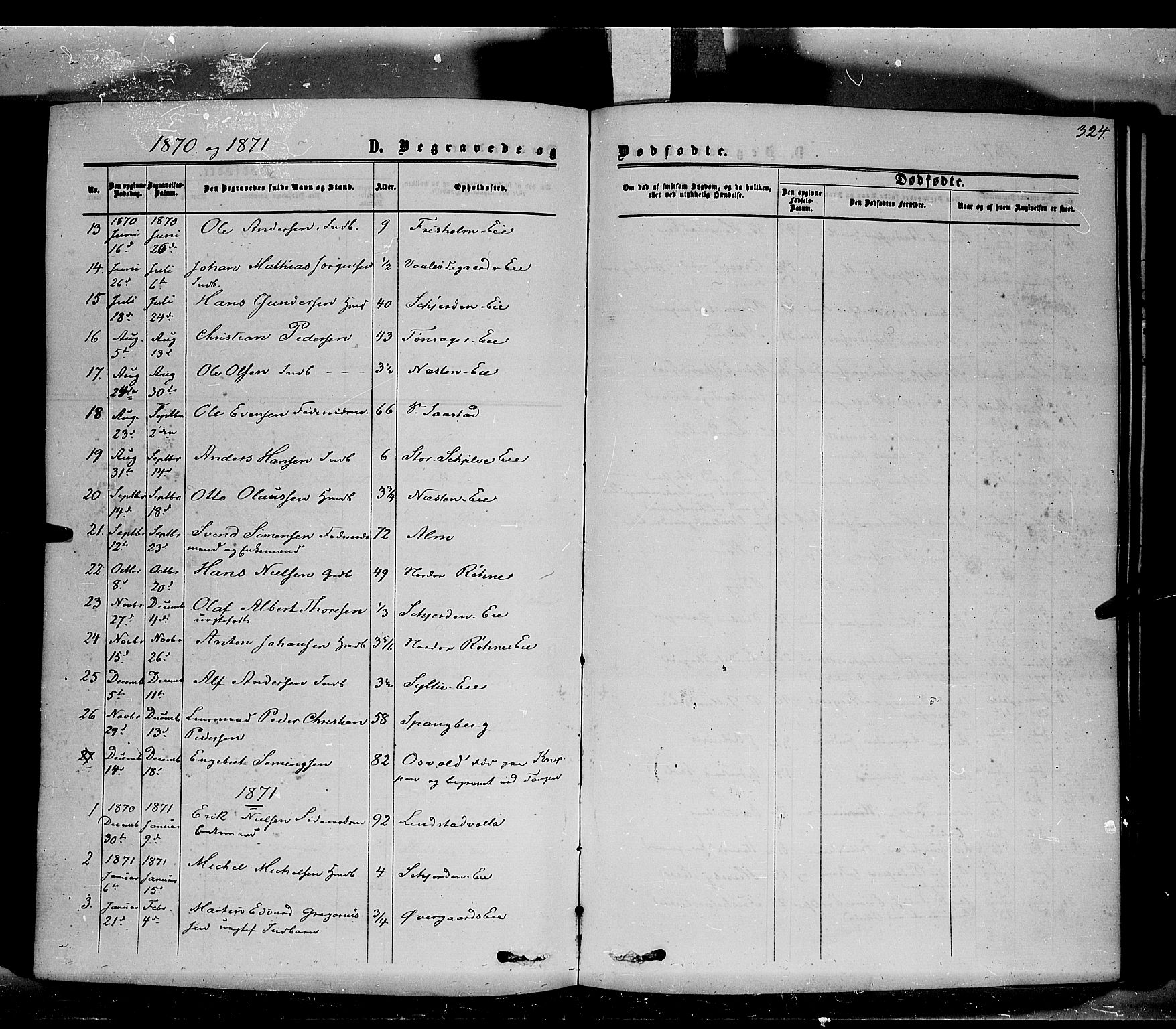 Stange prestekontor, AV/SAH-PREST-002/K/L0013: Ministerialbok nr. 13, 1862-1879, s. 324