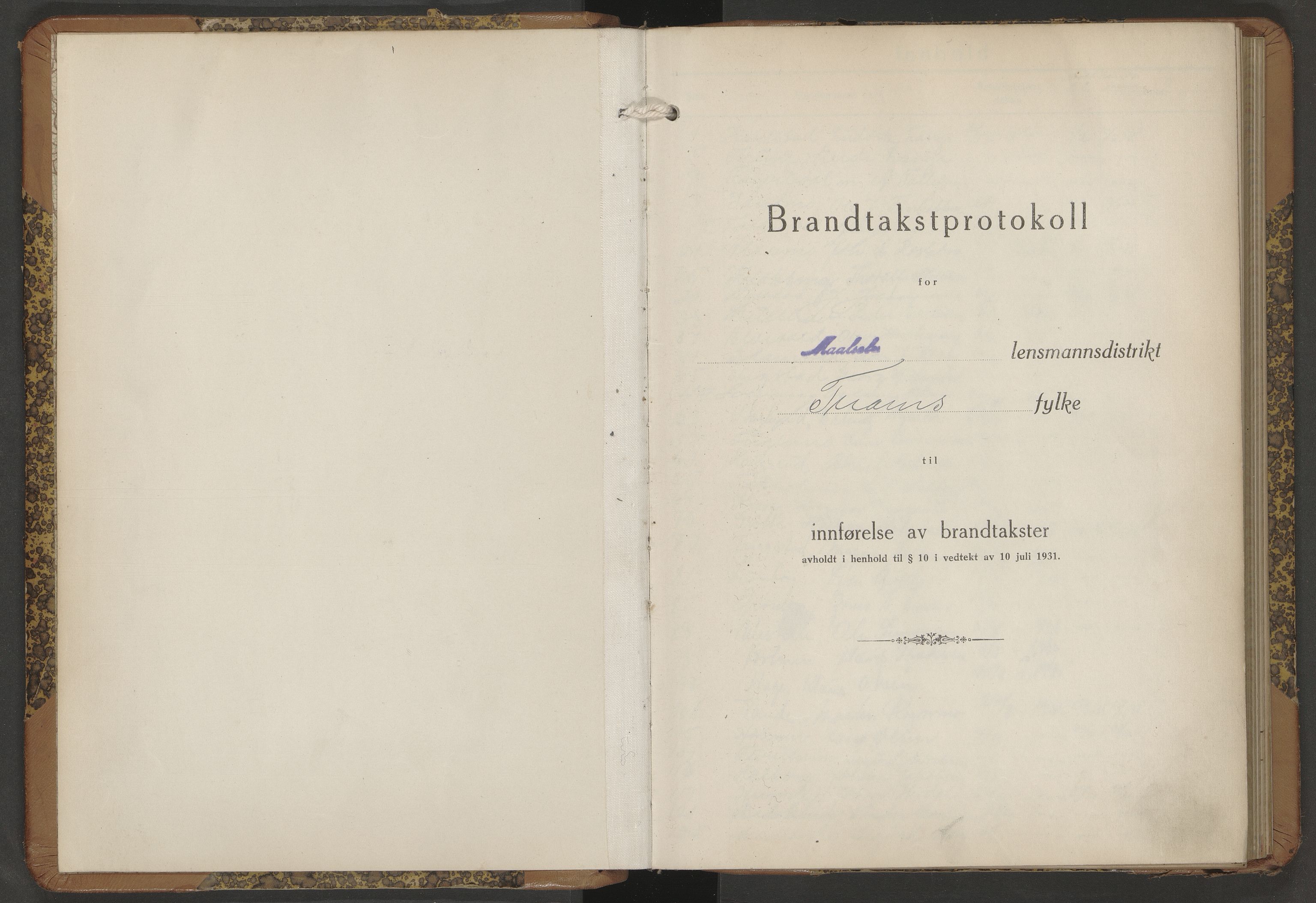 Målselv lensmannskontor, AV/SATØ-SATØ-68/F/Fp/Fpb/L0271: Branntakstprotokoll, 1934-1938