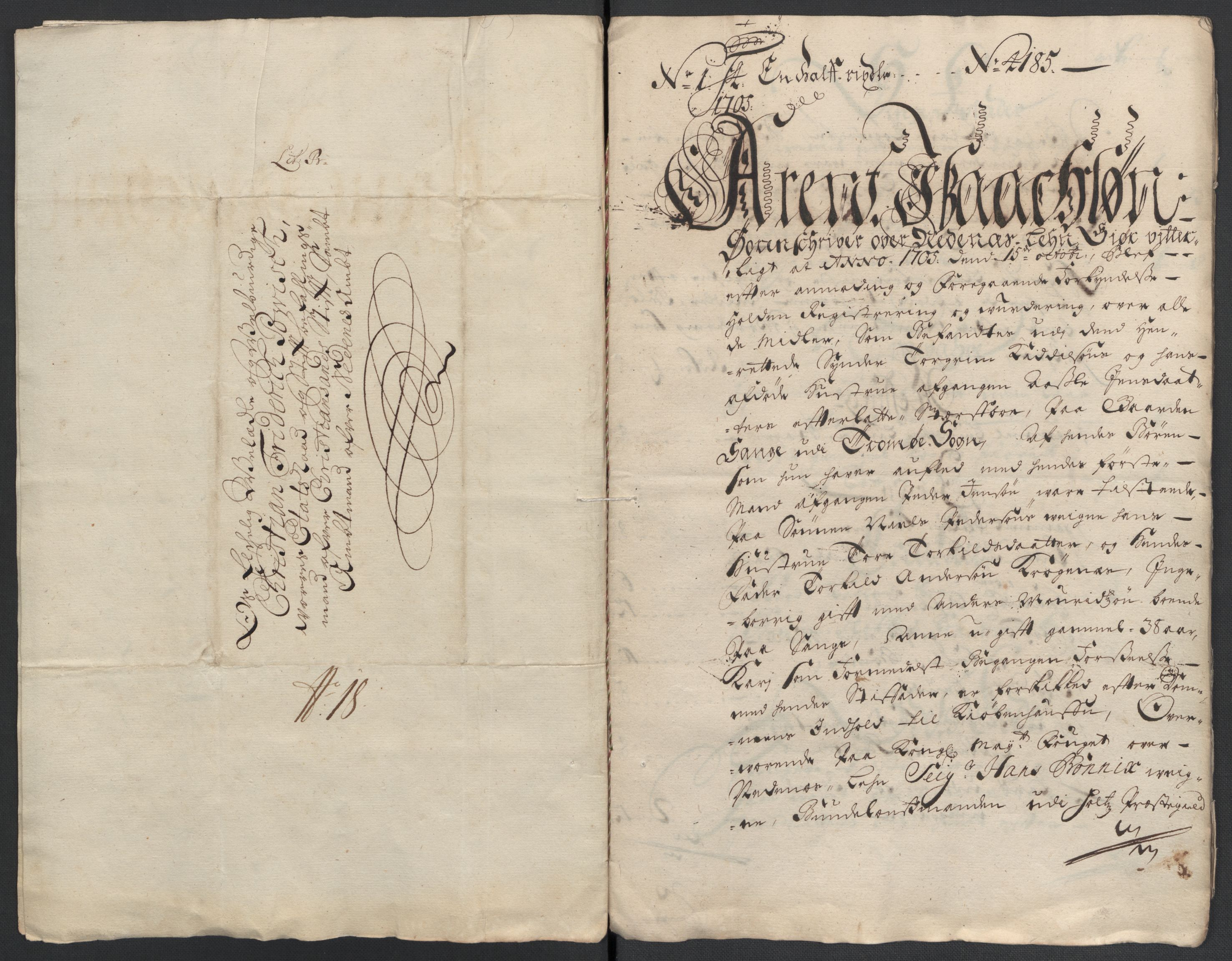 Rentekammeret inntil 1814, Reviderte regnskaper, Fogderegnskap, AV/RA-EA-4092/R39/L2317: Fogderegnskap Nedenes, 1704-1705, s. 525