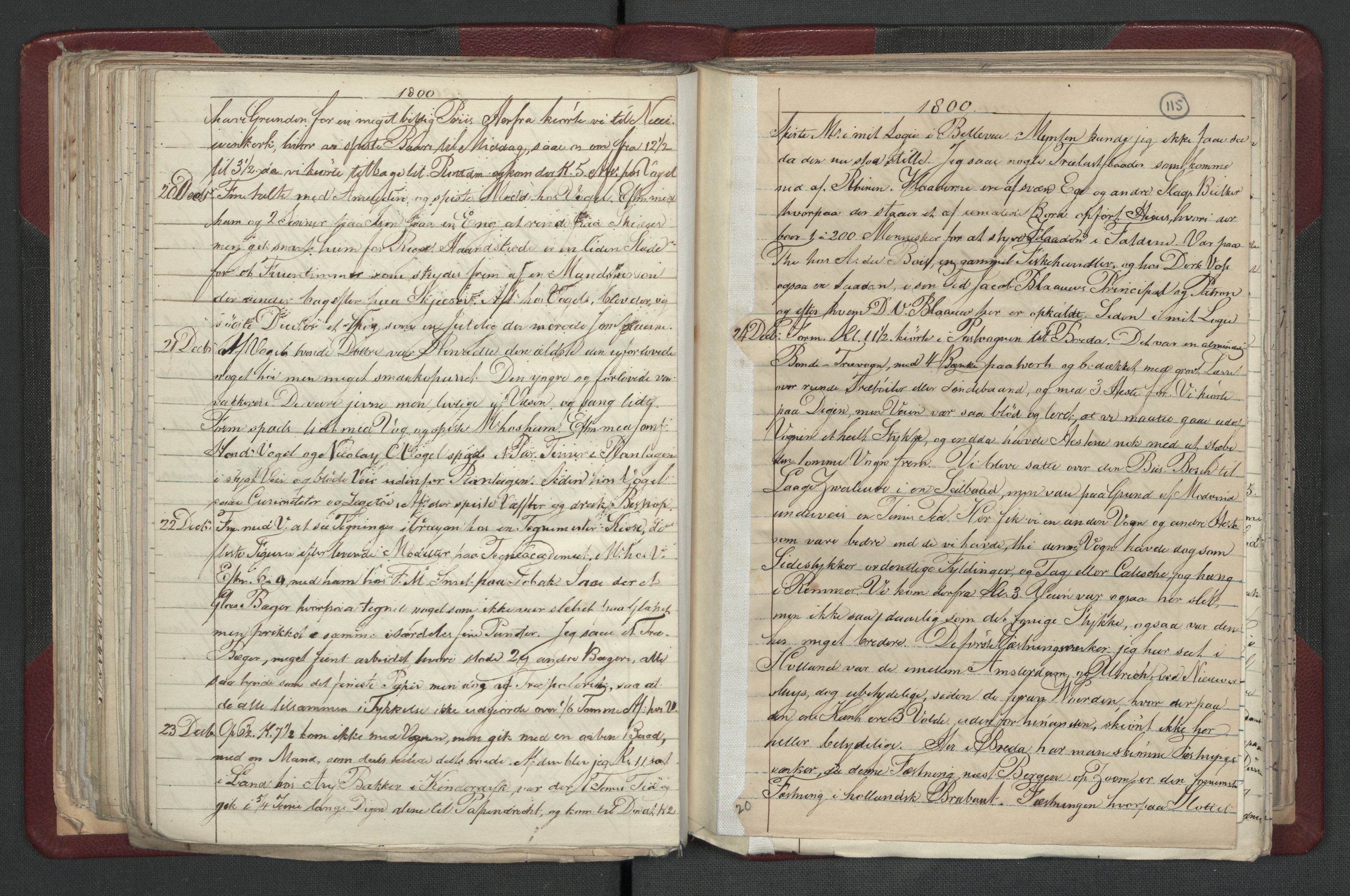 Meltzer, Fredrik, AV/RA-PA-0028/F/L0001: Dagbok for årene 1796-1808, 1811, 1817, 1796-1817, s. 114b-115a