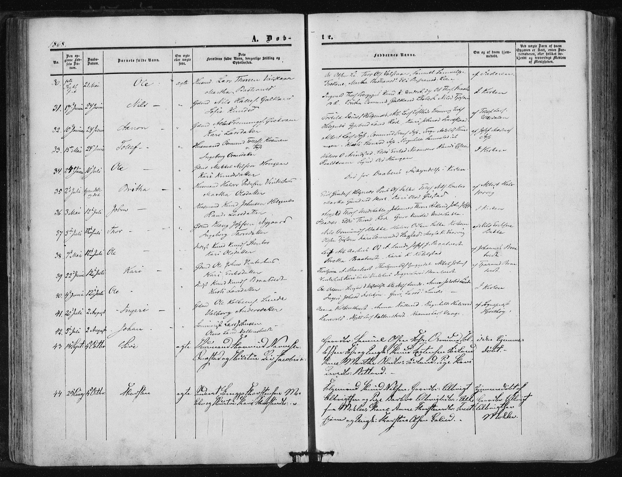 Suldal sokneprestkontor, AV/SAST-A-101845/01/IV/L0009: Ministerialbok nr. A 9, 1854-1868
