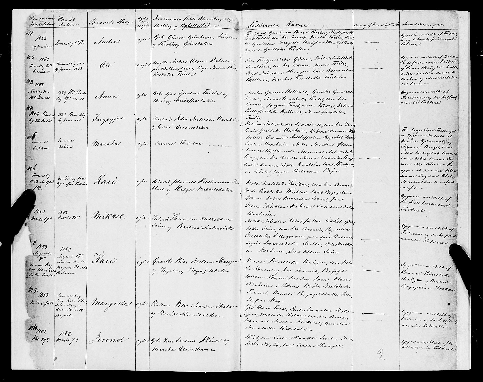 Ulvik sokneprestembete, SAB/A-78801/H/Haa: Ministerialbok nr. A 14, 1853-1864